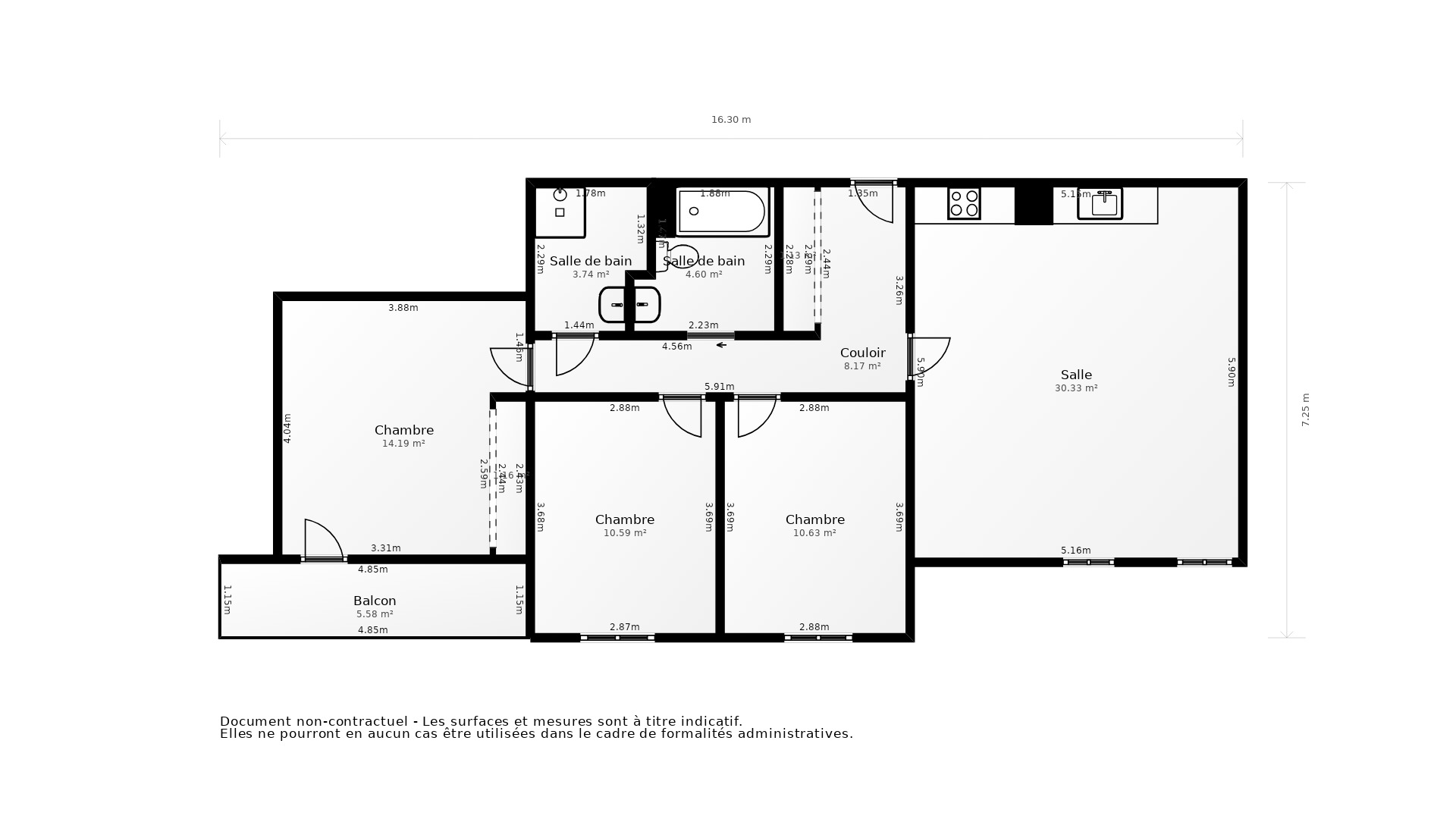 Vente Appartement L ISLE ADAM - 4 pièces - 74 m² - (95290)