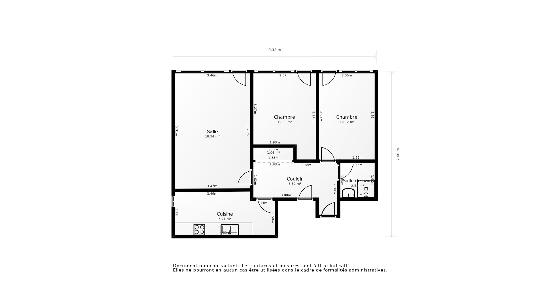 Vente Appartement VILLEURBANNE - 3 pièces - 60 m² - (69100)