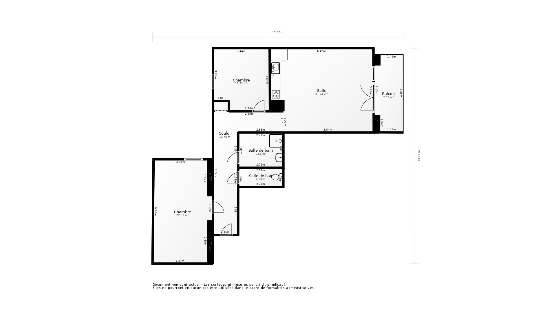 Vente Appartement BOUGUENAIS - 3 pièces - 60 m² - (44340)