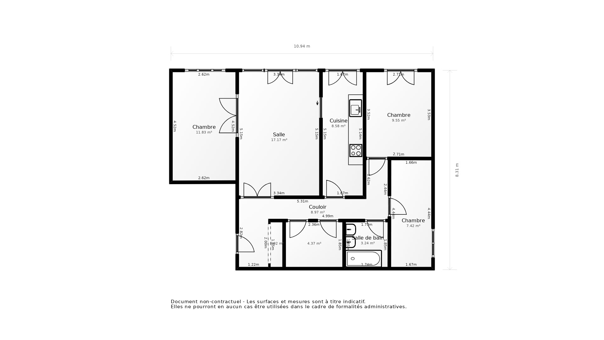Vente Appartement LA RICHE - 4 pièces - 80 m² - (37520)