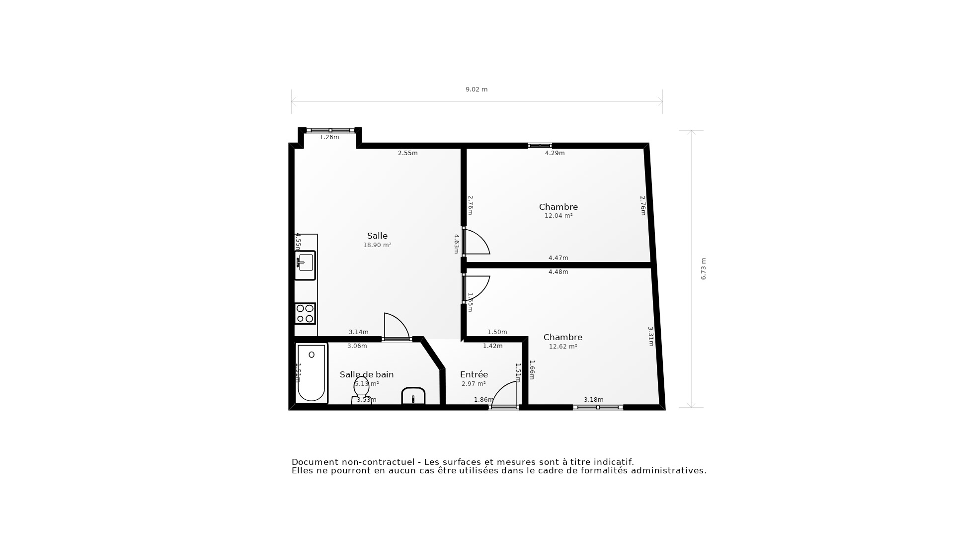 Vente Appartement BAYONNE - 3 pièces - 38 m² - (64100)