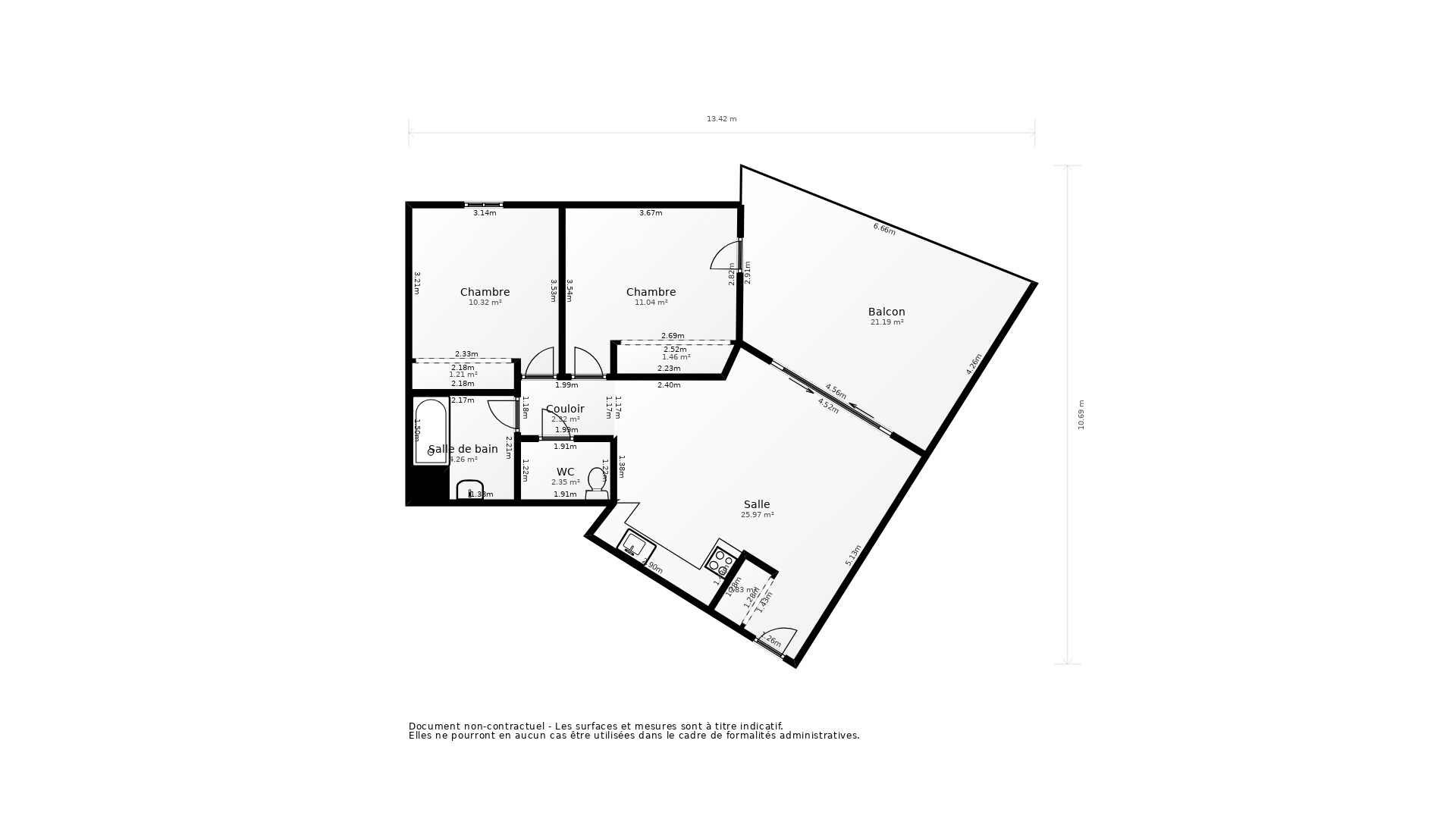 Vente Appartement AGDE - 3 pièces - 58 m² - (34300)