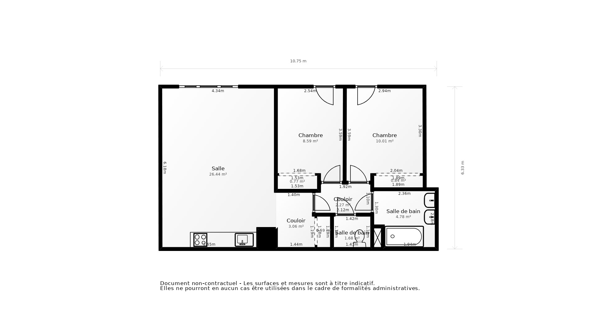 Vente Appartement LE TAILLAN MEDOC - 3 pièces - 69 m² - (33320)