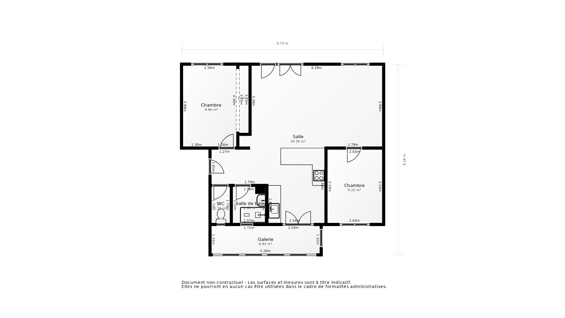 Vente Appartement VAULX EN VELIN - 3 pièces - 62 m² - (69120)
