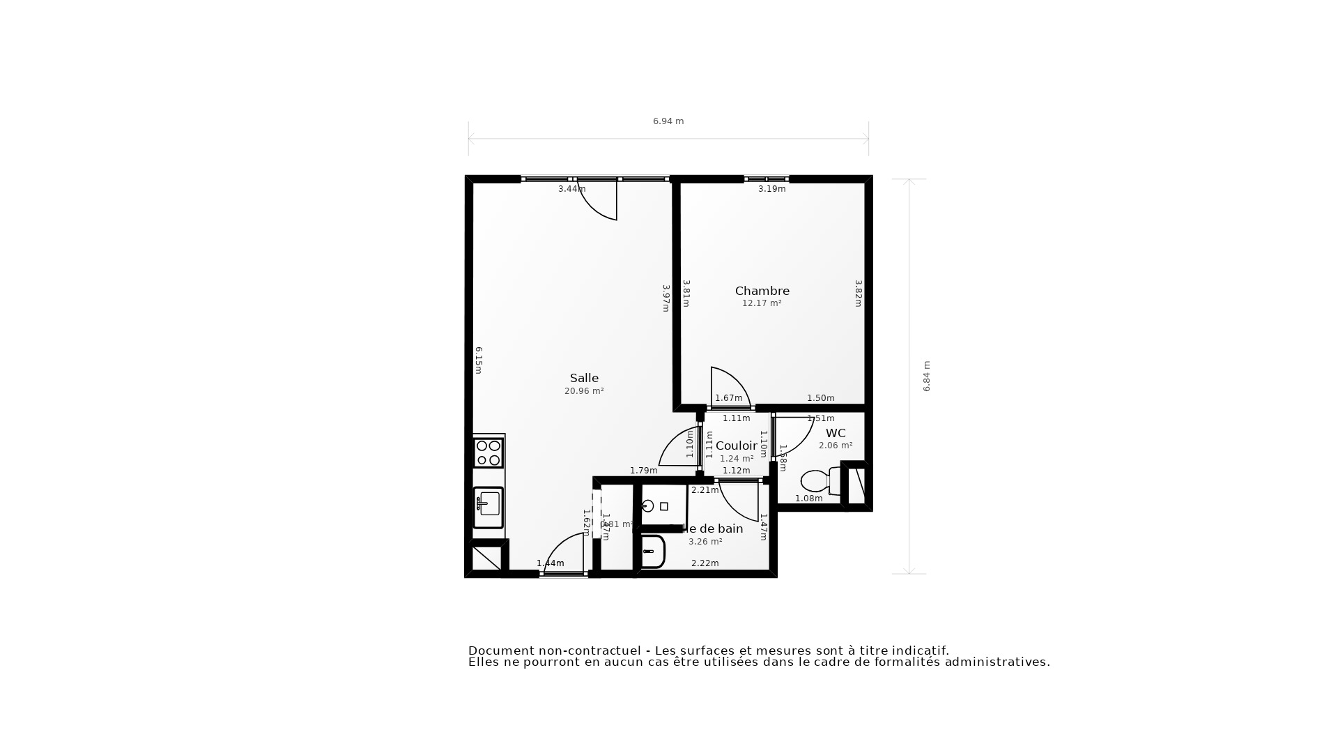 Vente Appartement GUJAN MESTRAS - 2 pièces - 43 m² - (33470)