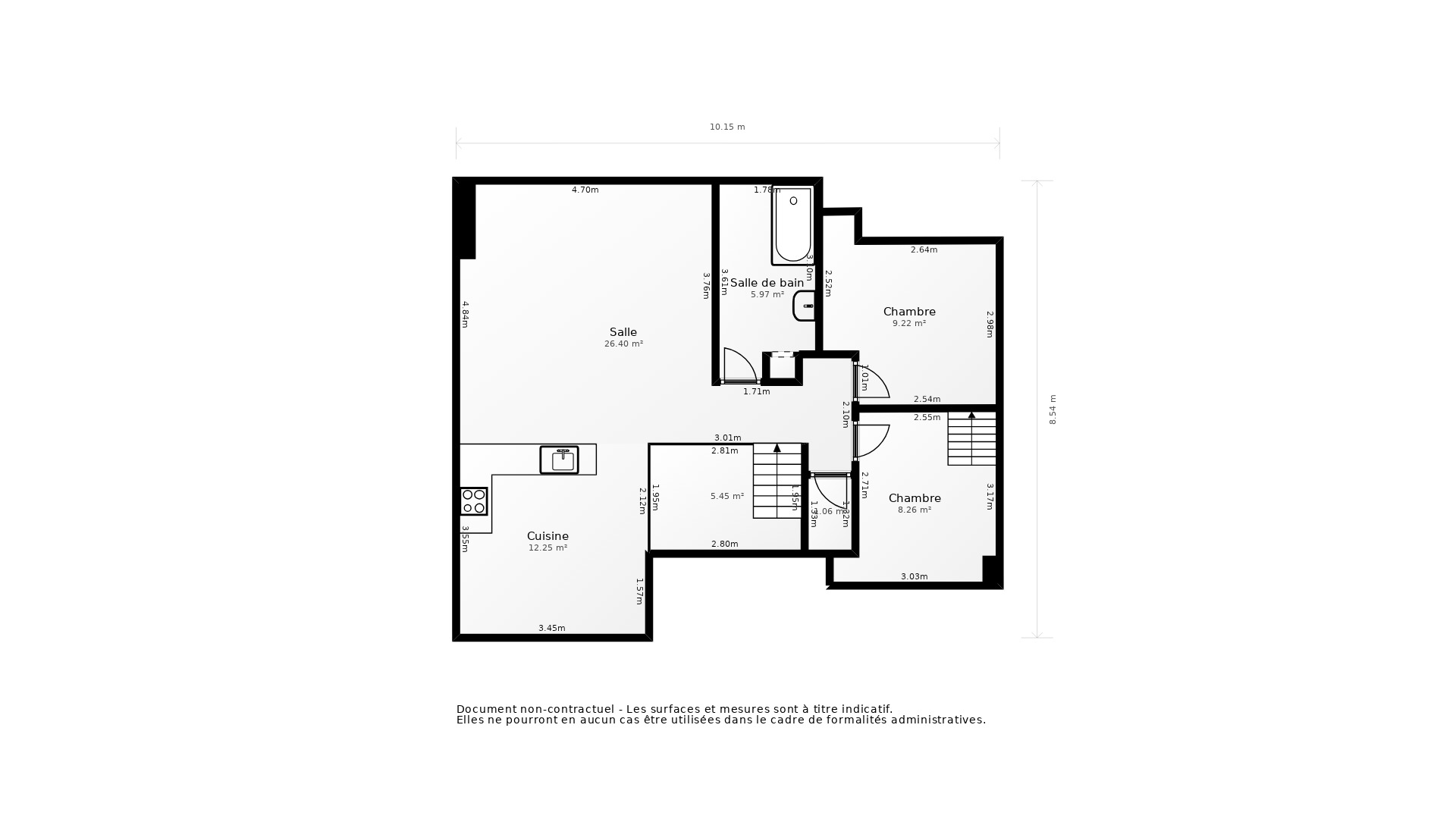Vente Appartement TOURS - 3 pièces - 49 m² - (37000)