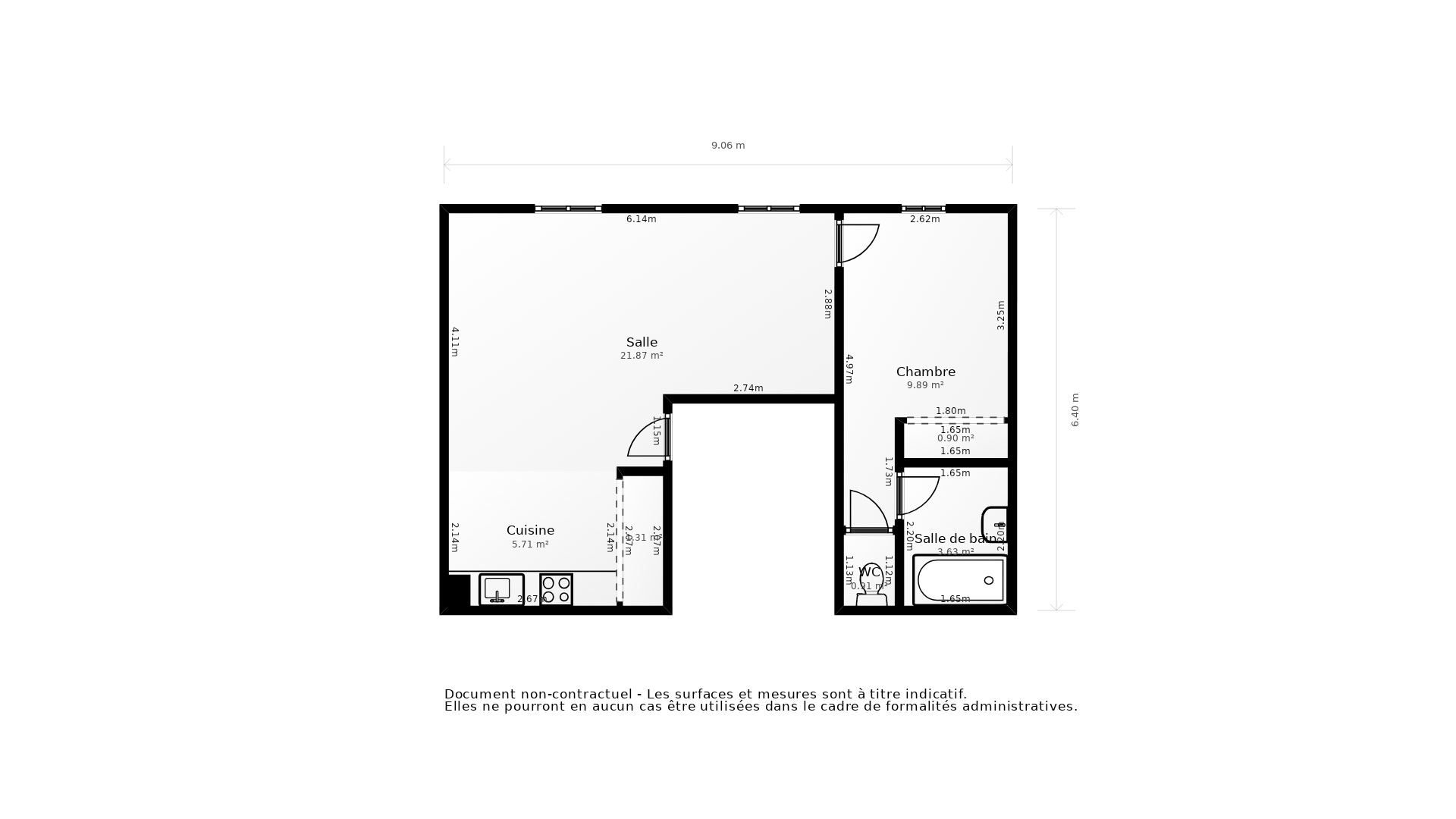 Vente Appartement LA ROCHELLE - 2 pièces - 42 m² - (17000)