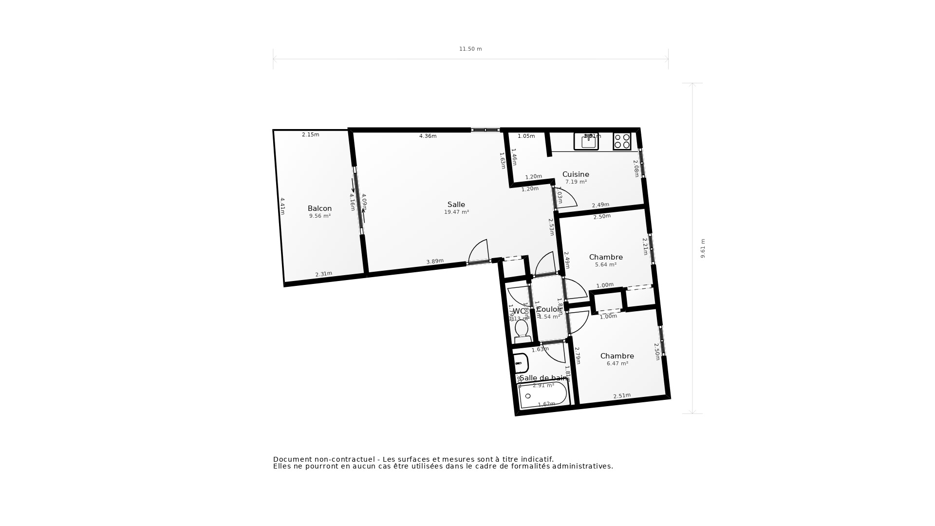Vente Appartement LORMONT - 3 pièces - 62,5 m² - (33310)
