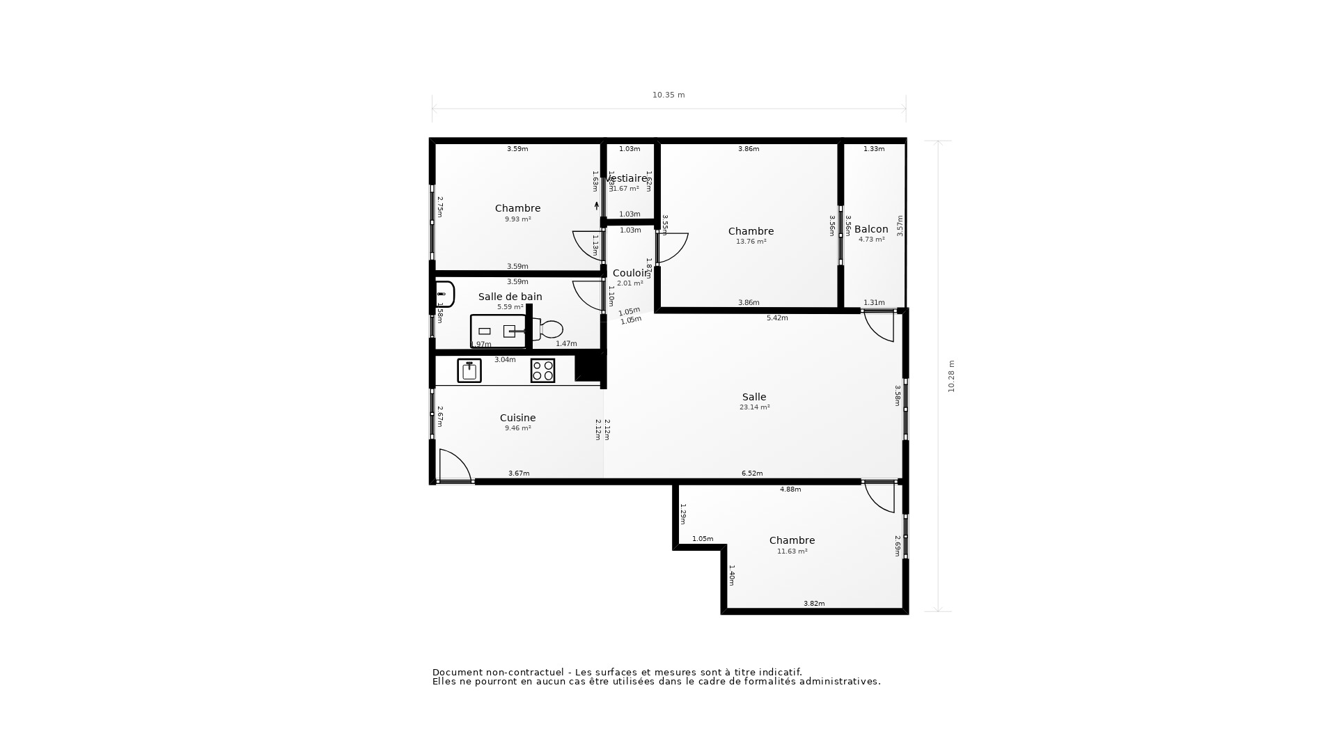 Vente Appartement VILLEURBANNE - 4 pièces - 70 m² - (69100)