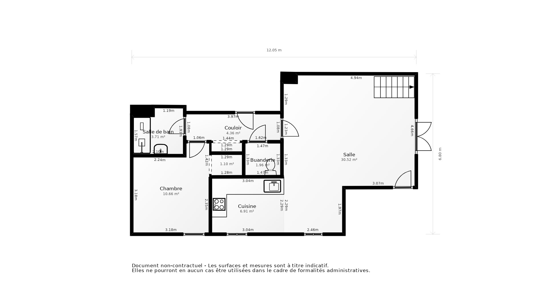 Vente Appartement TOURS - 5 pièces - 107 m² - (37100)