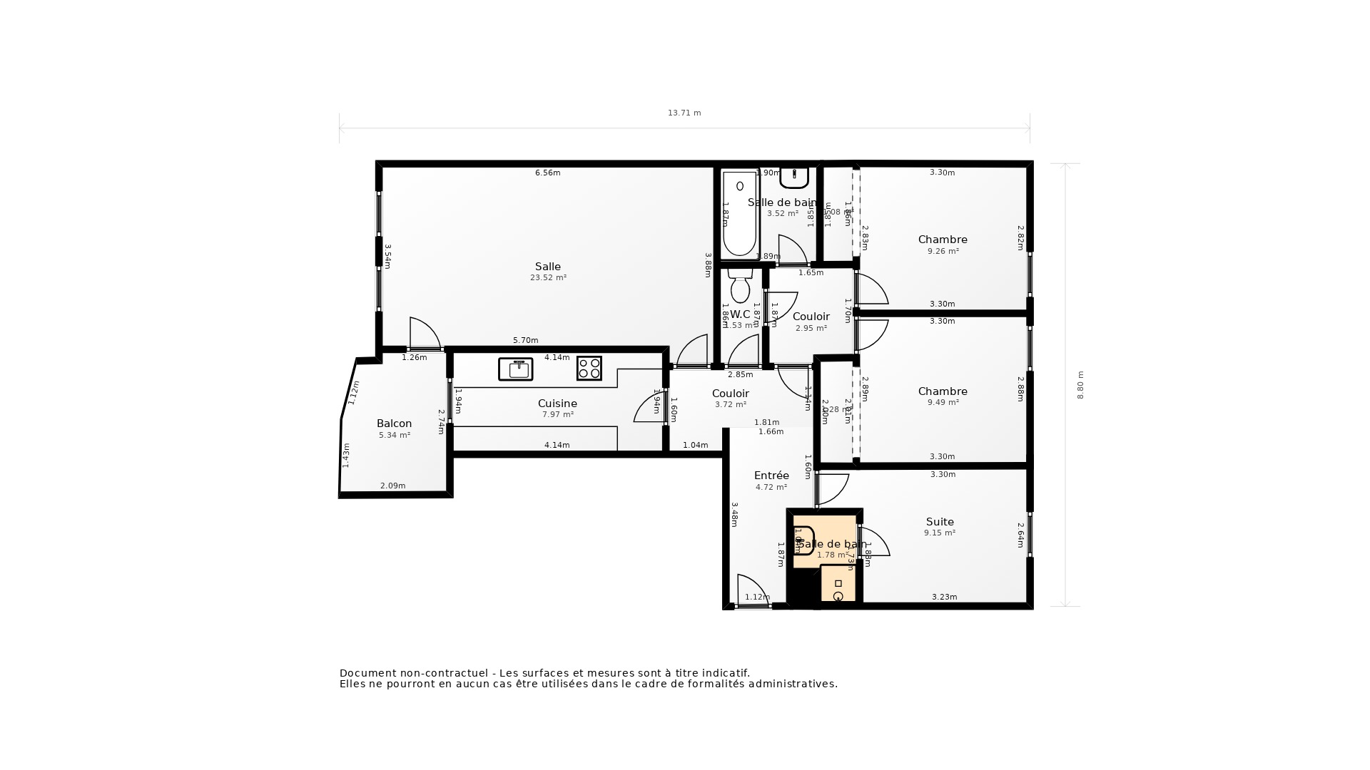 Vente Appartement QUIMPER - 4 pièces - 81 m² - (29000)