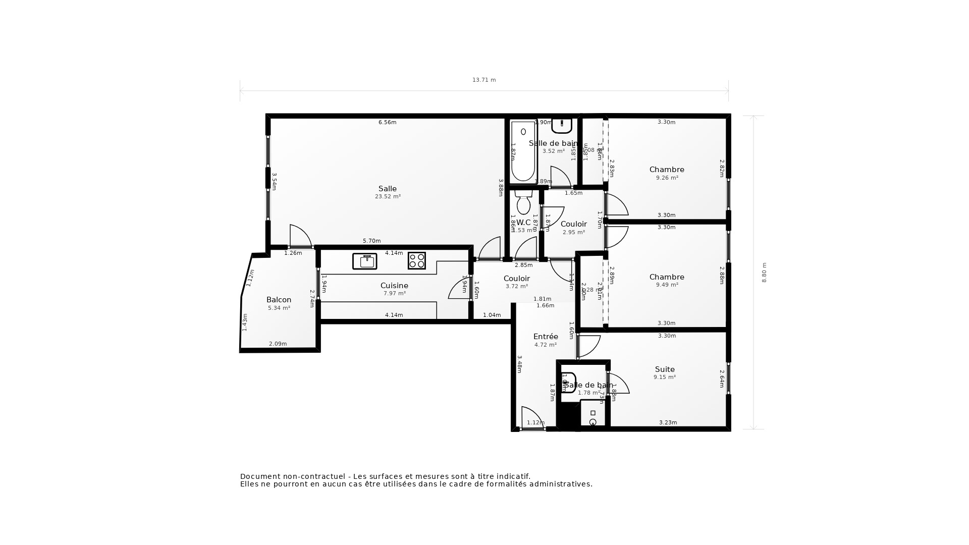 Vente Appartement QUIMPER - 4 pièces - 81 m² - (29000)