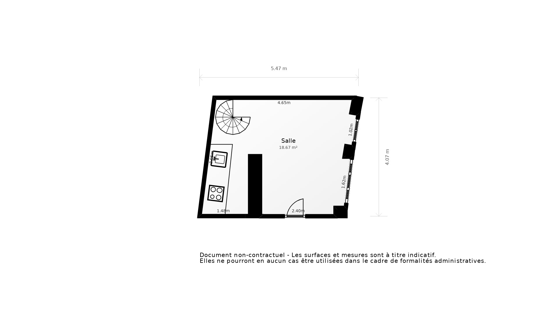 Vente Appartement BORDEAUX - 2 pièces - 40 m² - (33300)