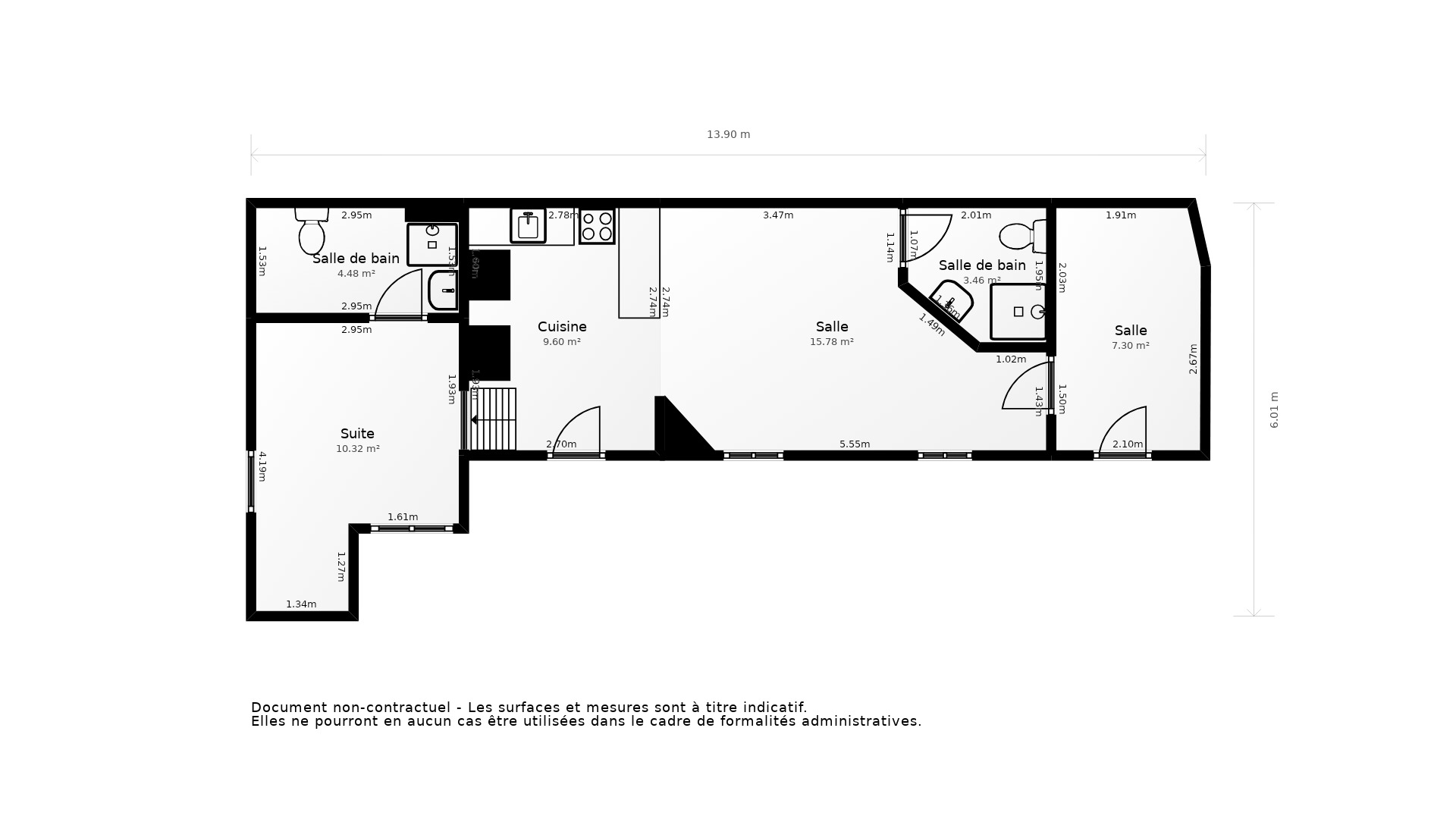 Vente Appartement BORDEAUX - 2 pièces - 46 m² - (33000)