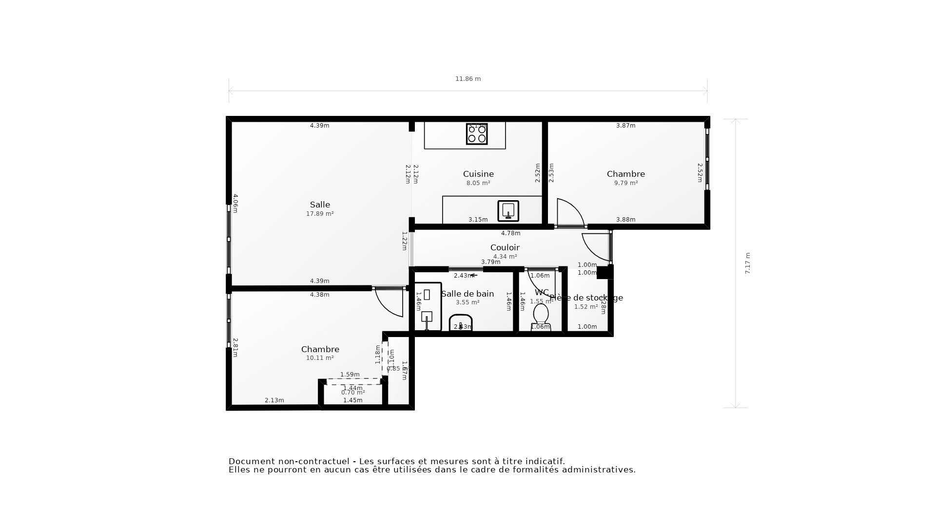 Vente Appartement TOULOUSE - 3 pièces - 55 m² - (31300)