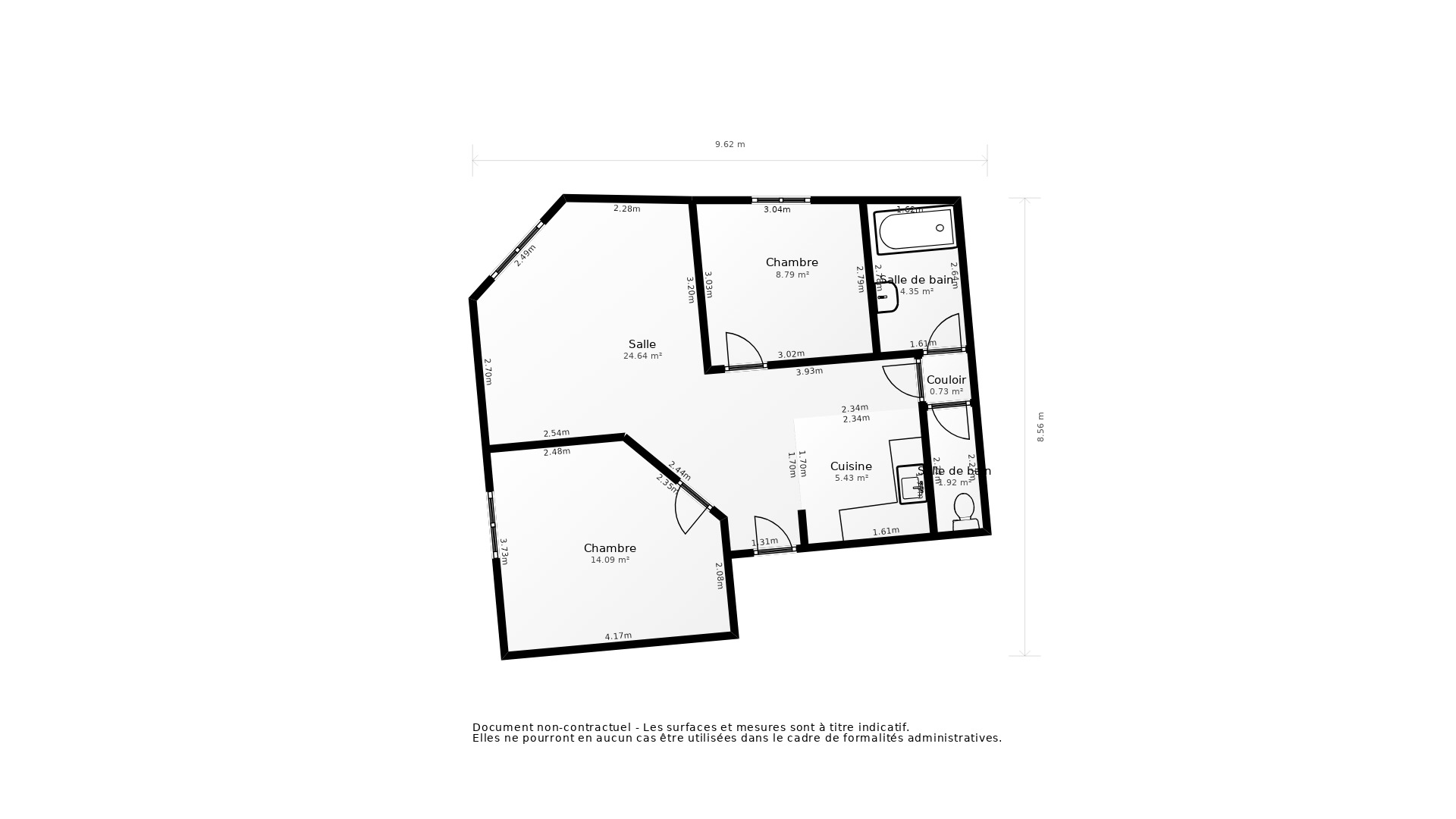 Vente Appartement BREST - 3 pièces - 61 m² - (29200)