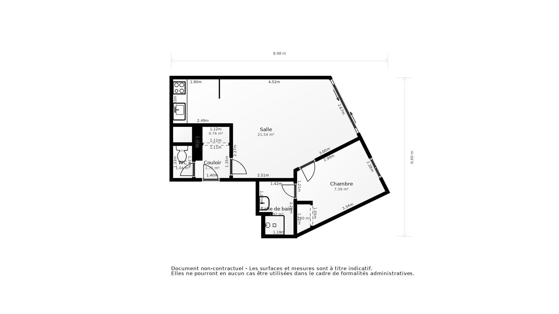 Vente Appartement NANTES - 2 pièces - 37,7 m² - (44100)