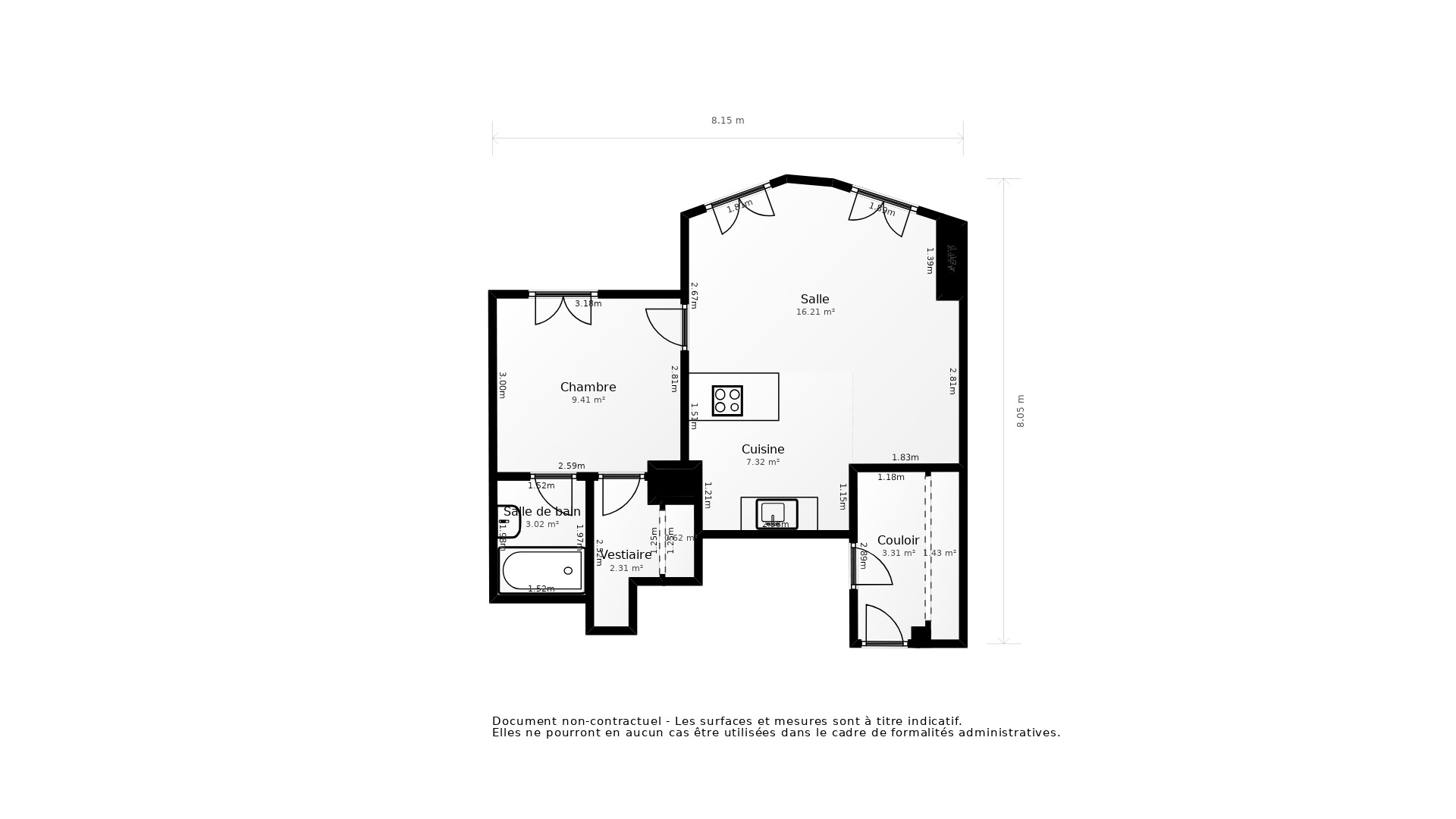 Vente Appartement VILLEURBANNE - 2 pièces - 45 m² - (69100)