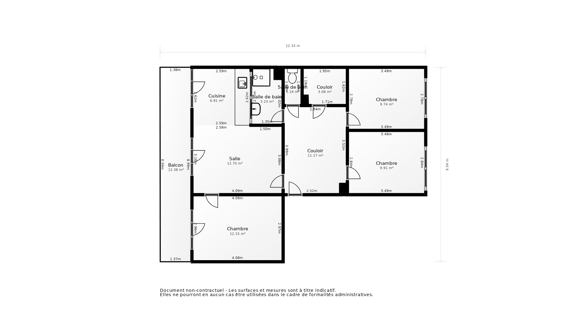 Vente Appartement BRON - 3 pièces - 69 m² - (69500)