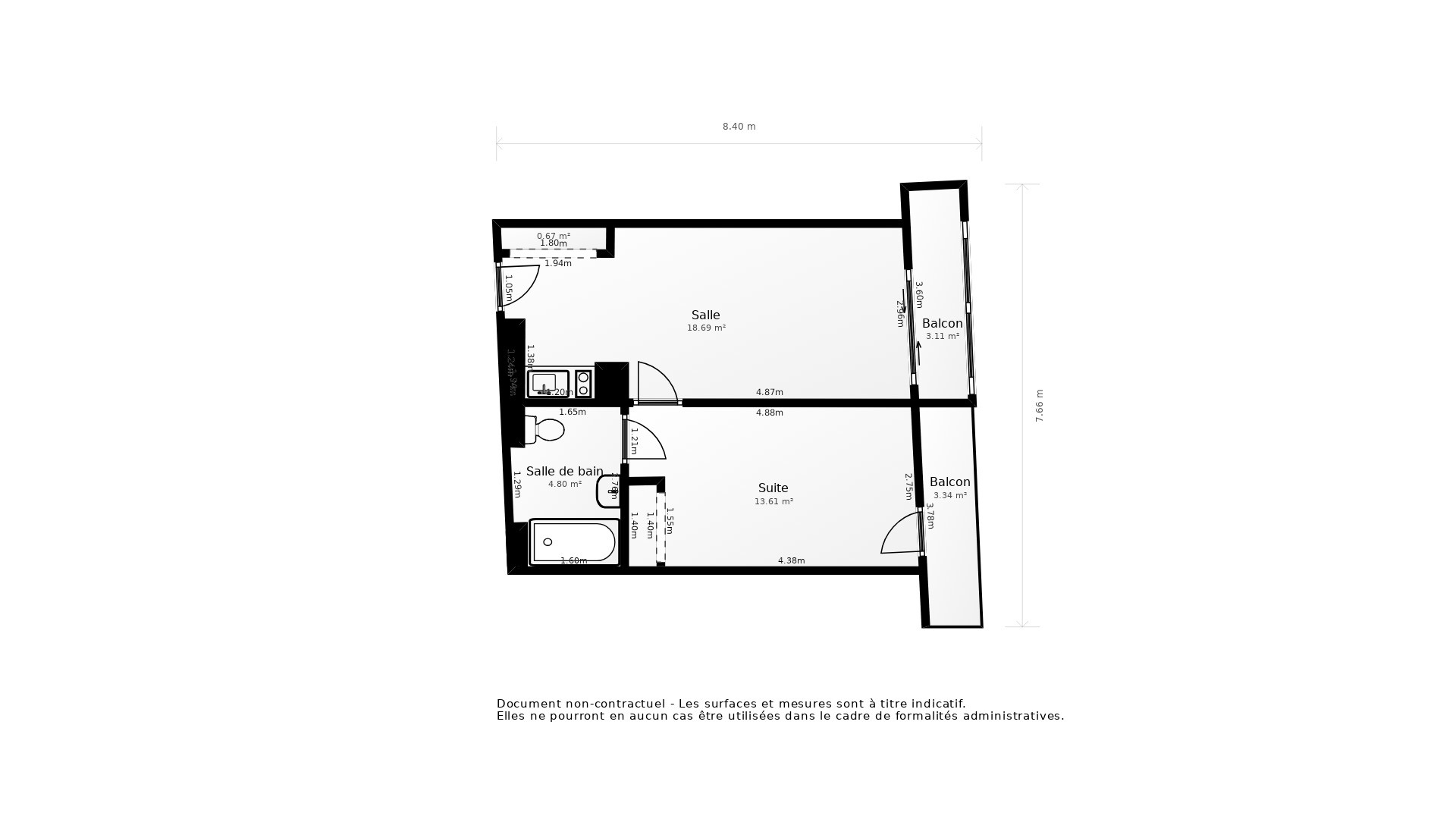 Vente Appartement EYSINES - 2 pièces - 42 m² - (33320)