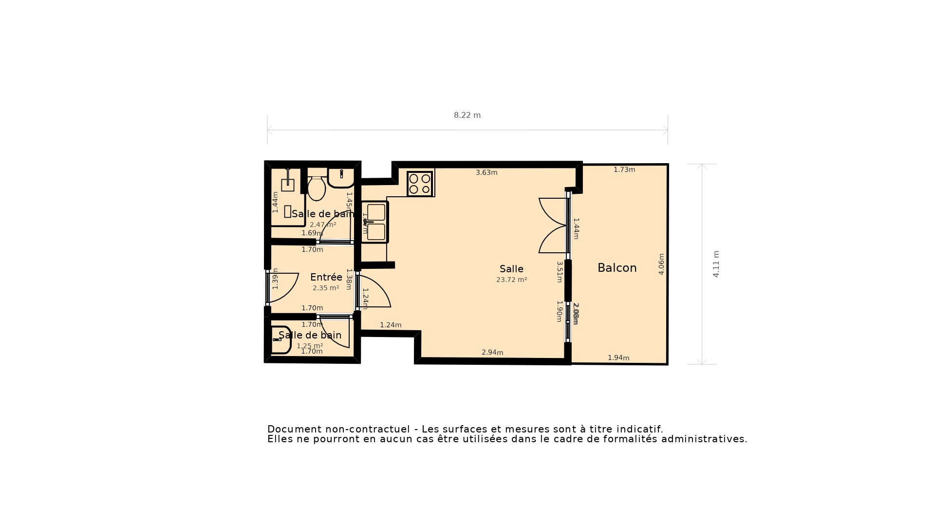 Vente Appartement LA FLOTTE - 1 pièce - 23 m² - (17630)