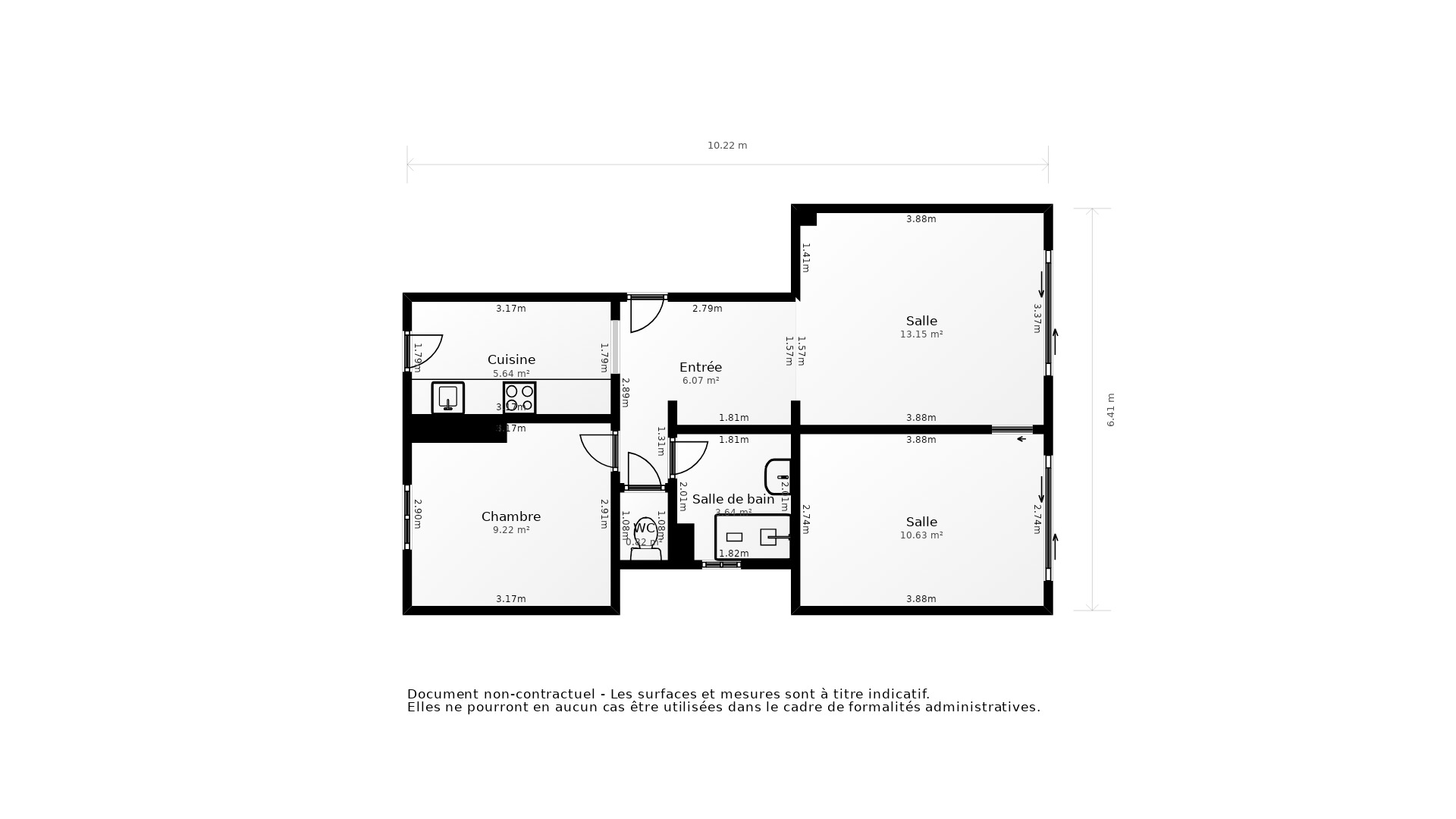 Vente Appartement TOULOUSE - 3 pièces - 53 m² - (31000)