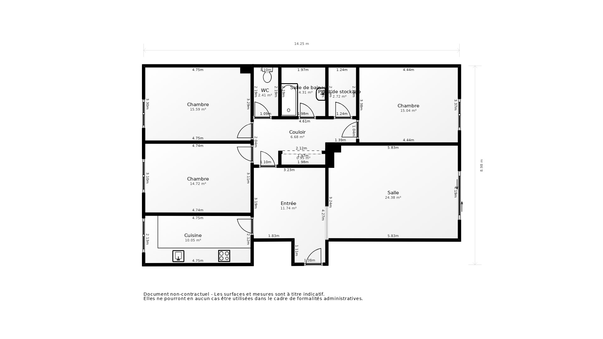 Vente Appartement NANTES - 4 pièces - 98,3 m² - (44000)