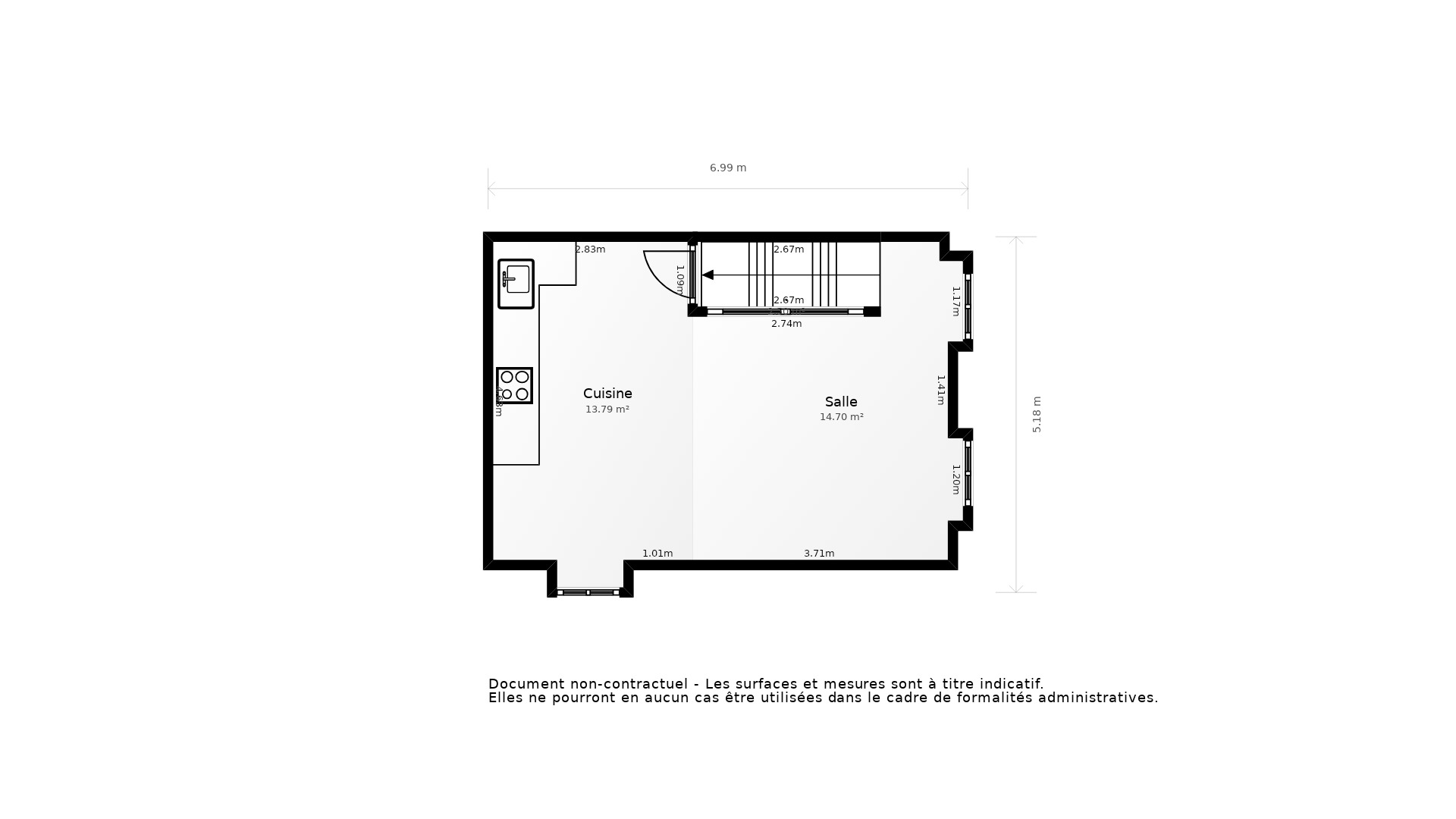 Vente Appartement CENON - 2 pièces - 54 m² - (33150)