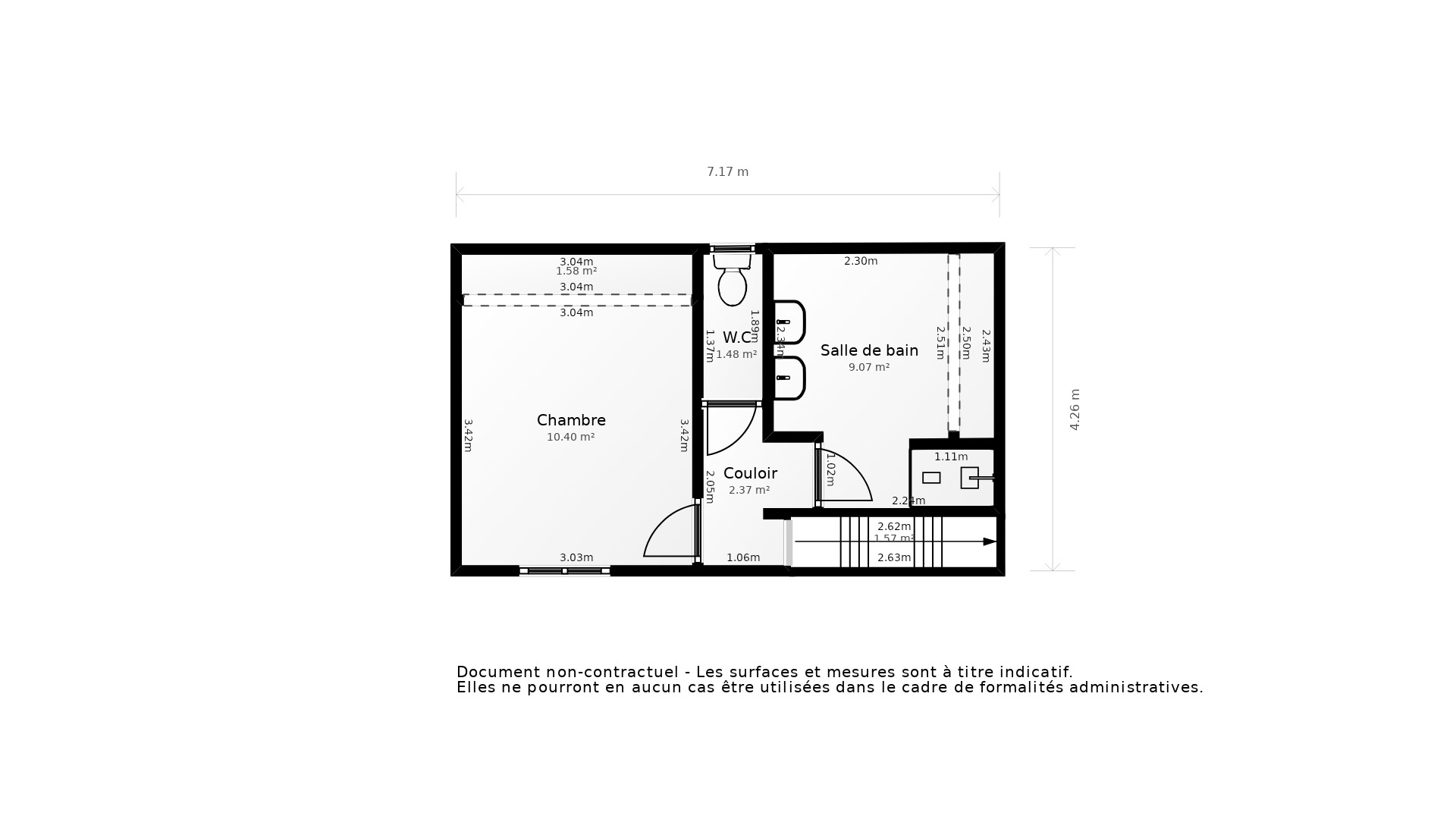 Vente Appartement BORDEAUX - 2 pièces - 52 m² - (33000)