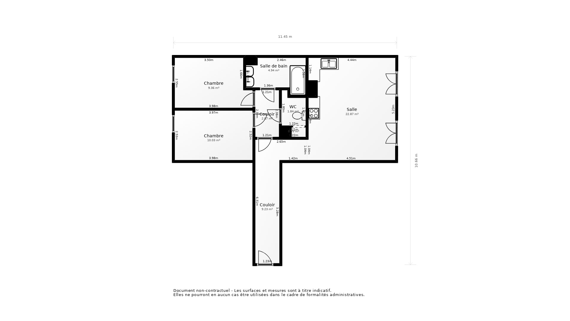 Vente Appartement BORDEAUX - 3 pièces - 70 m² - (33000)