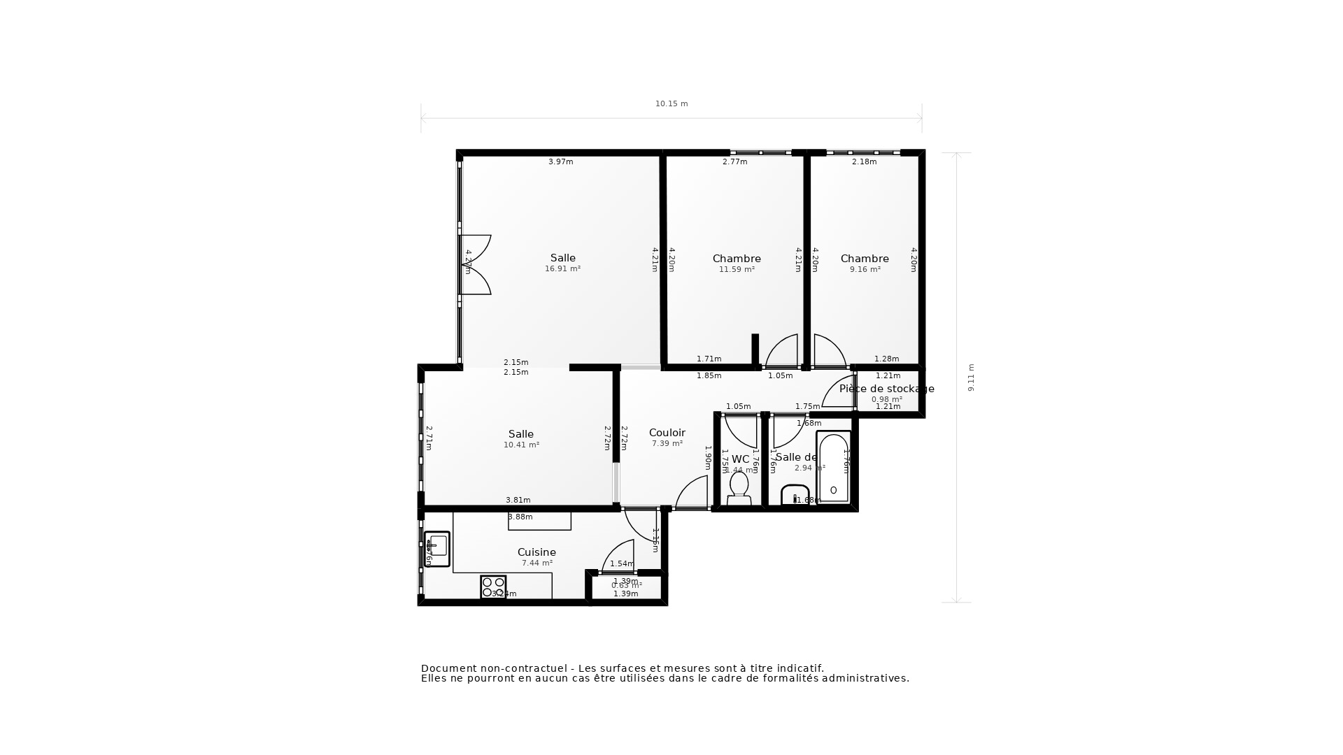 Vente Appartement POISSY - 4 pièces - 69,5 m² - (78300)