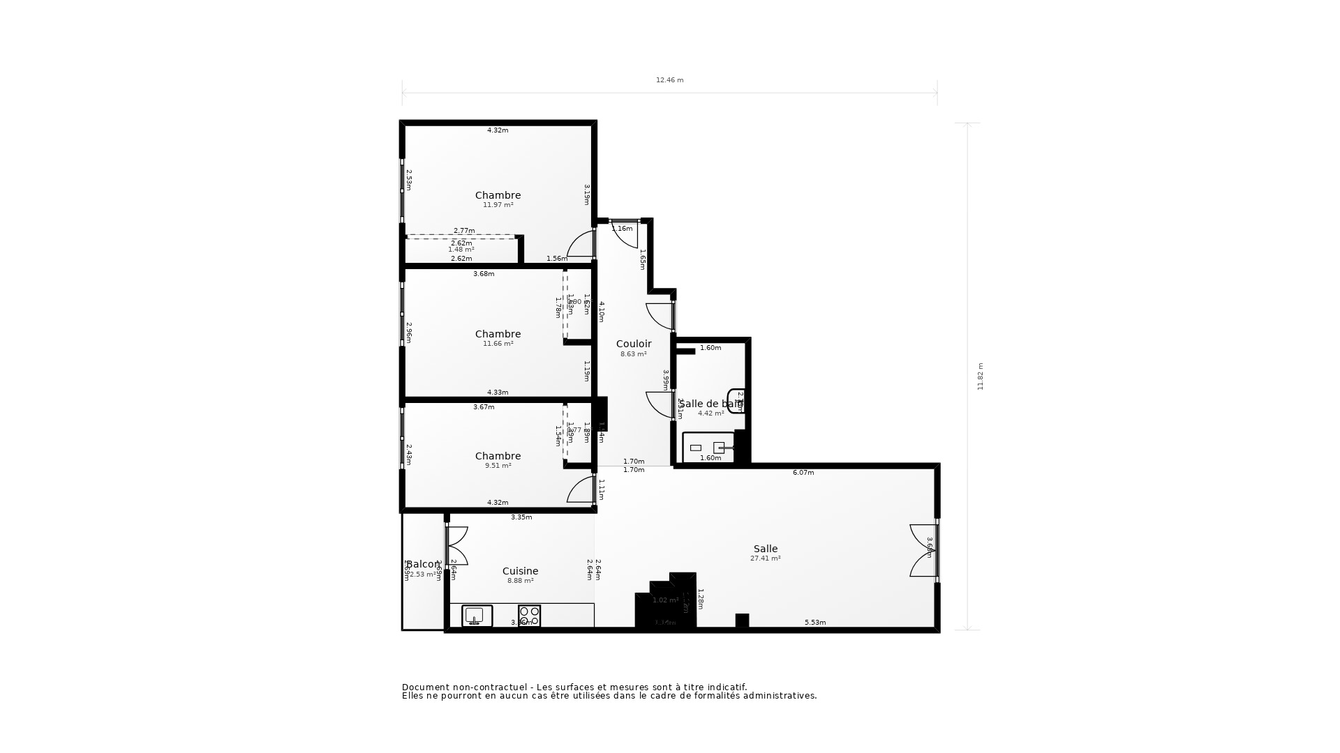 Vente Appartement VILLEURBANNE - 4 pièces - 74 m² - (69100)
