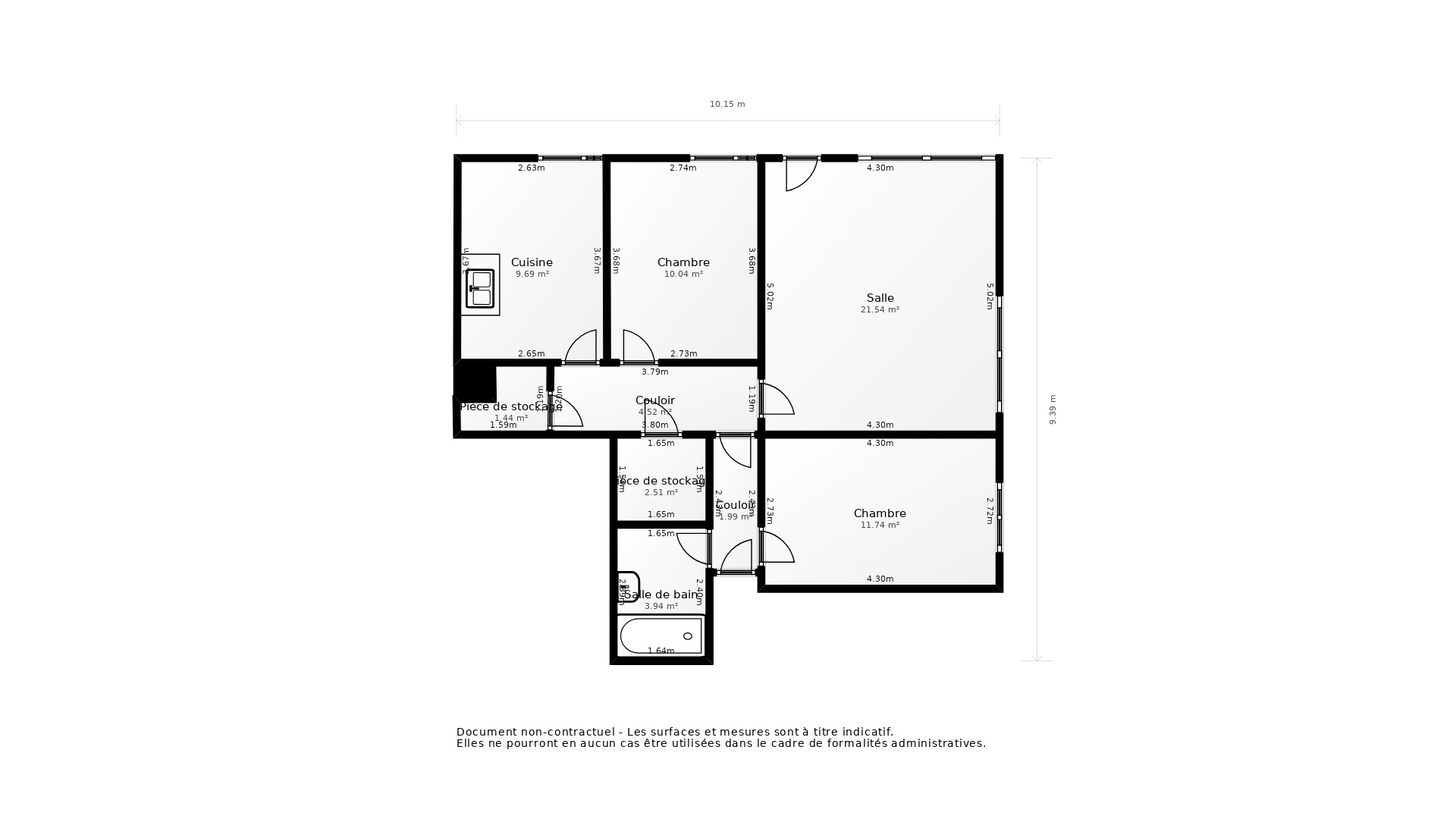 Vente Appartement OULLINS - 3 pièces - 65 m² - (69600)