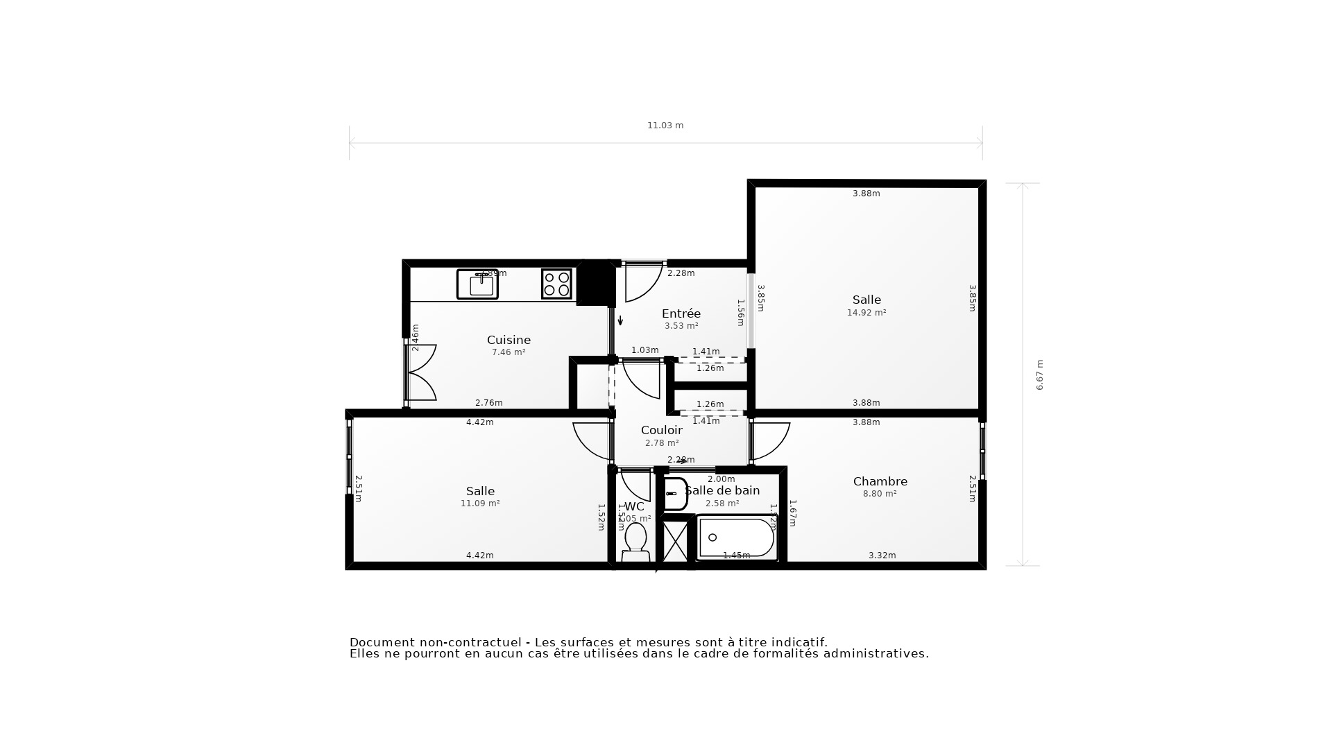 Vente Appartement TRAPPES - 3 pièces - 58 m² - (78190)
