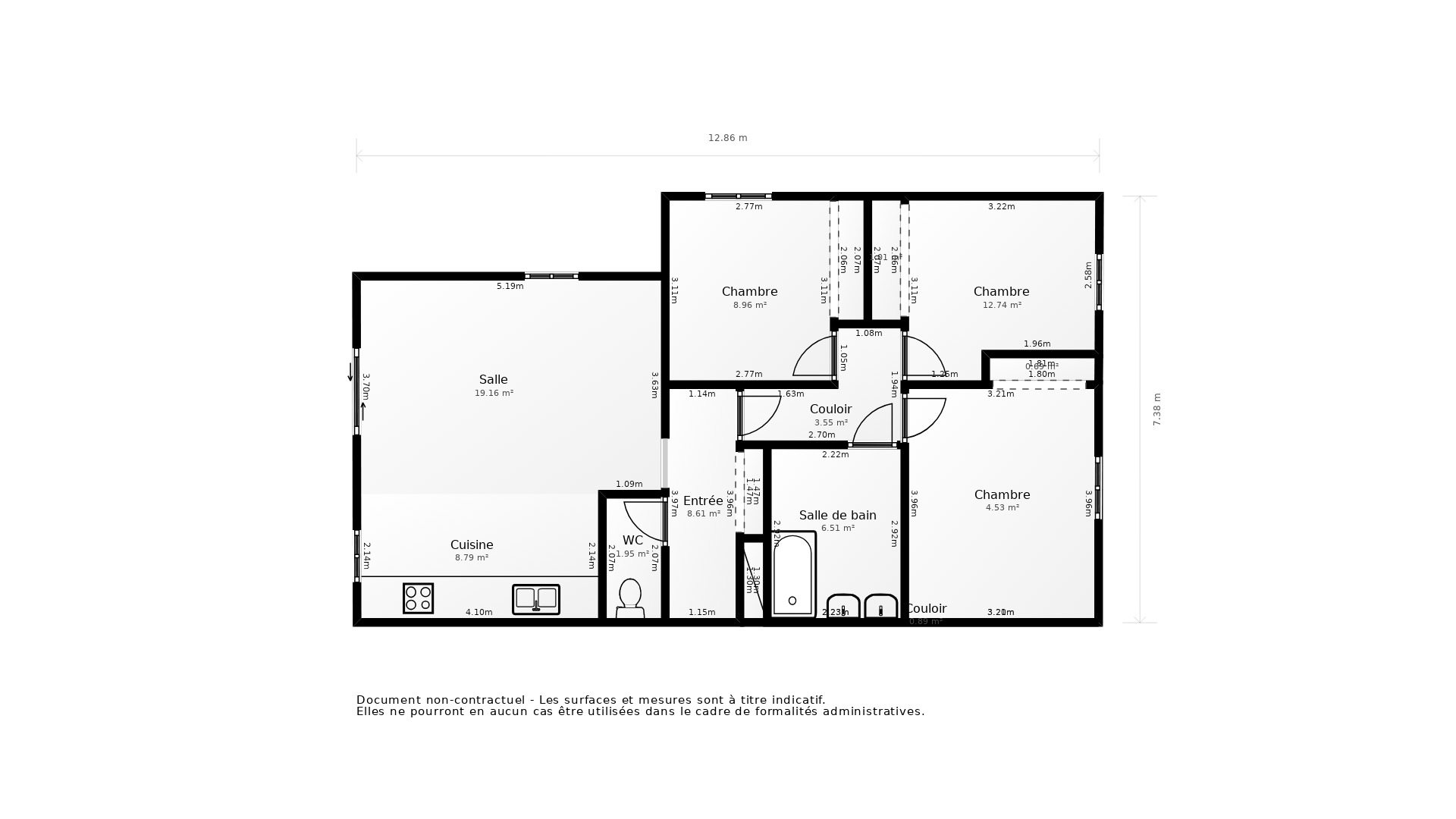 Vente Appartement TOULOUSE - 4 pièces - 72 m² - (31200)