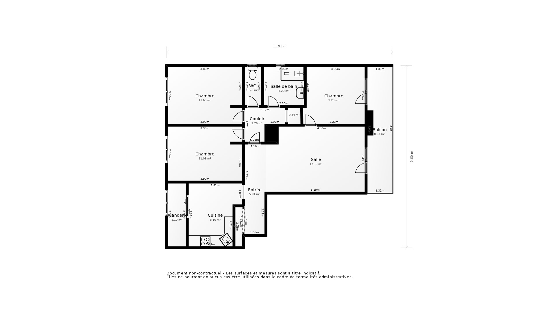 Vente Appartement Décines-Charpieu - 4 pièces - 70 m² - (69150)