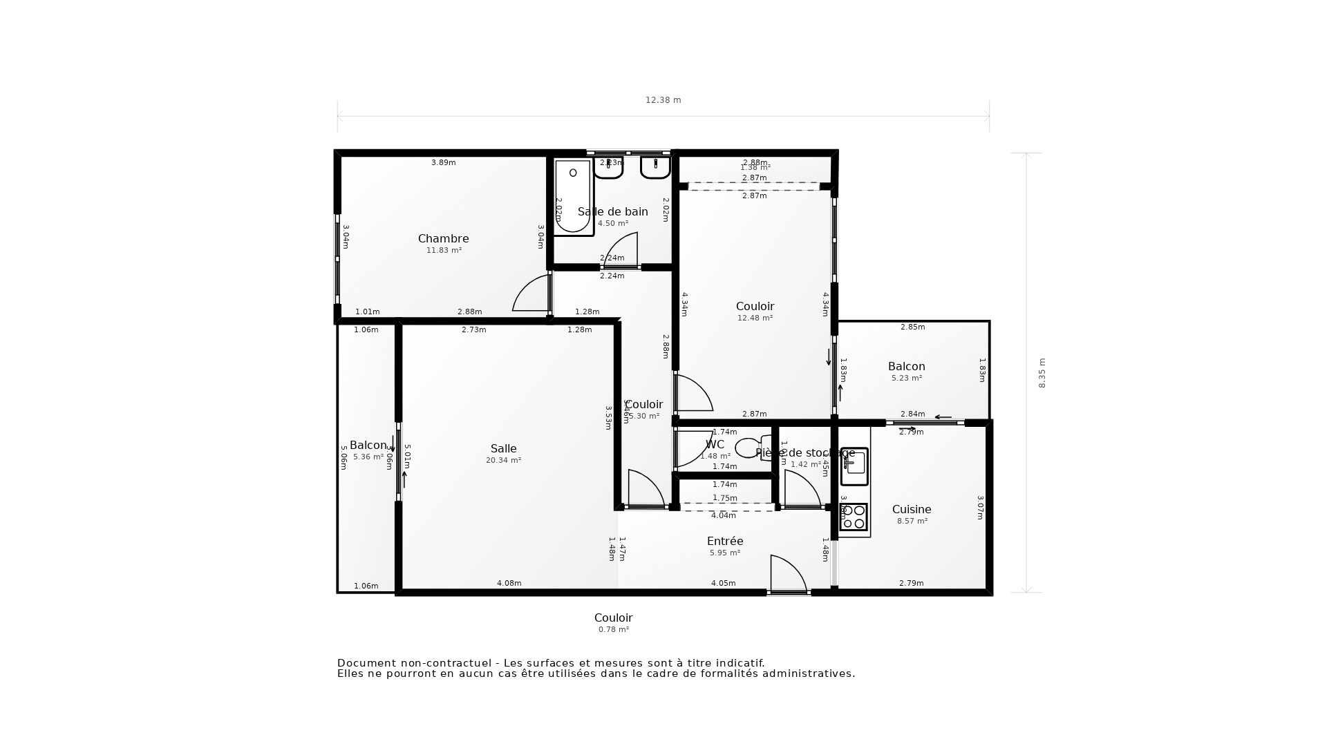 Vente Appartement BAYONNE - 3 pièces - 71 m² - (64100)