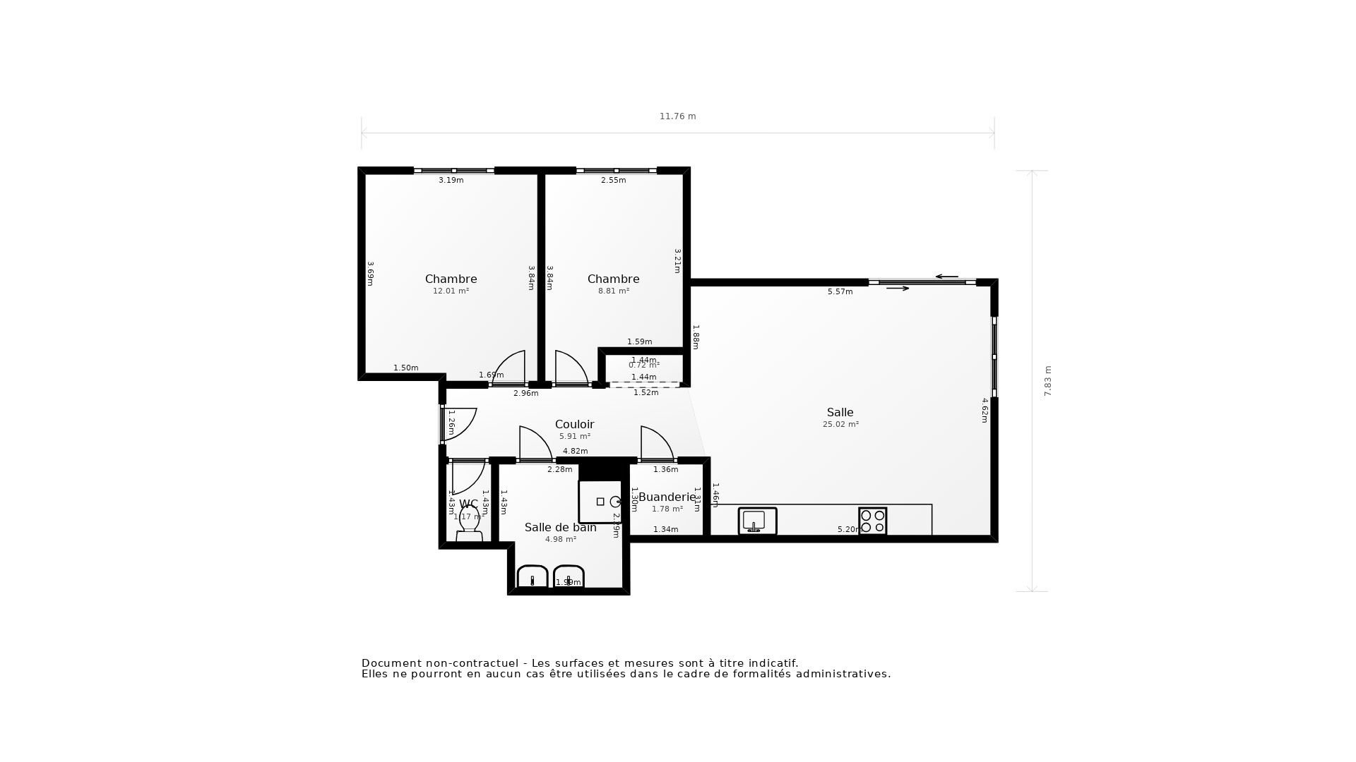 Vente Appartement CENON - 3 pièces - 60 m² - (33150)