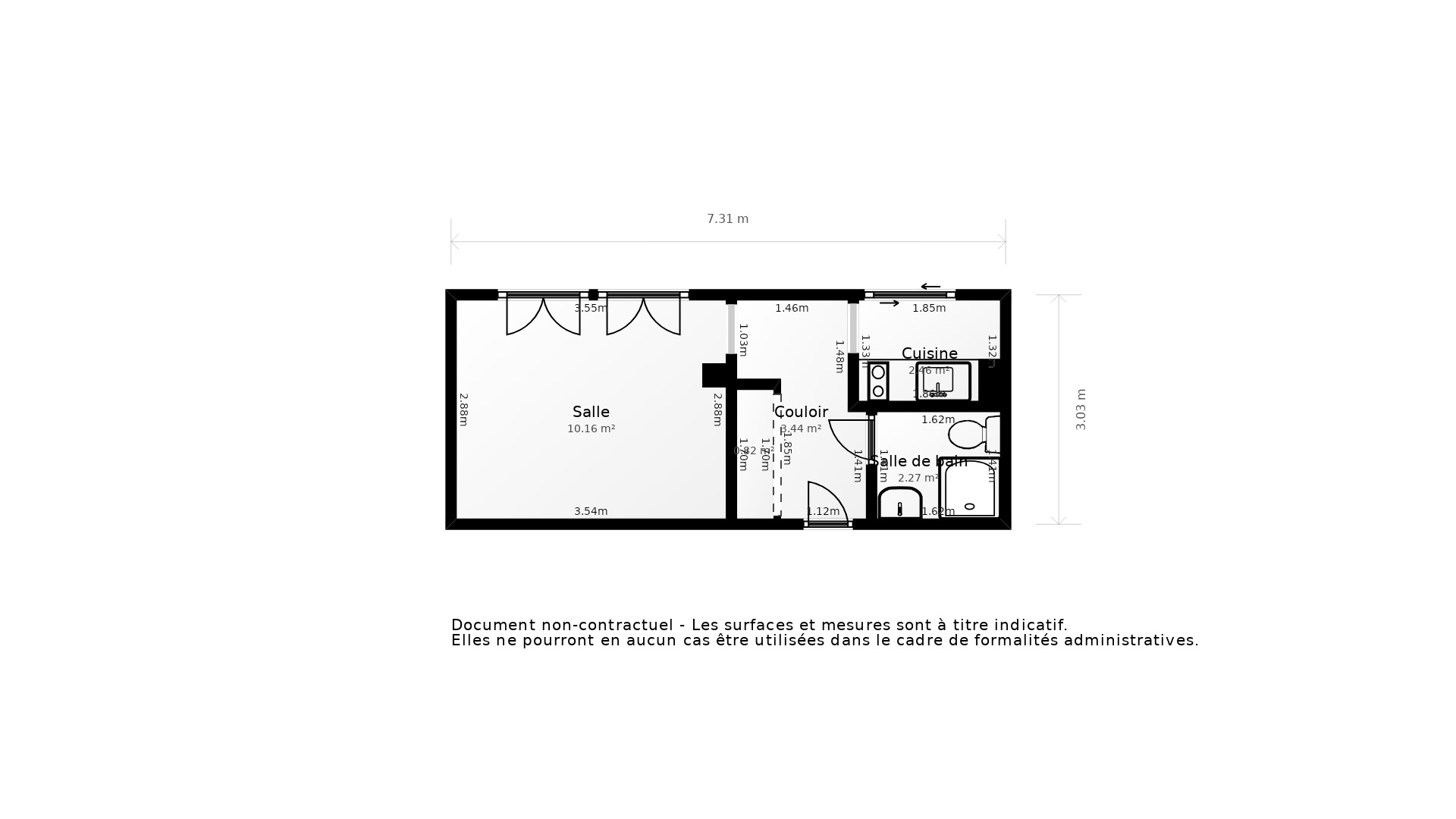 Vente Appartement LES SABLES D OLONNE - 1 pièce - 23 m² - (85100)