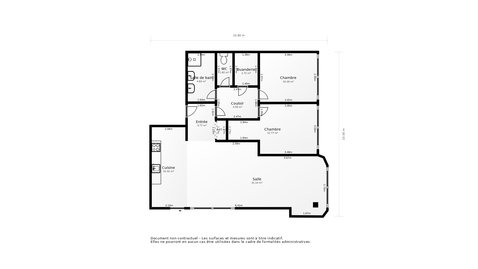 Vente Appartement FONTENAY LE FLEURY - 3 pièces - 81 m² - (78330)