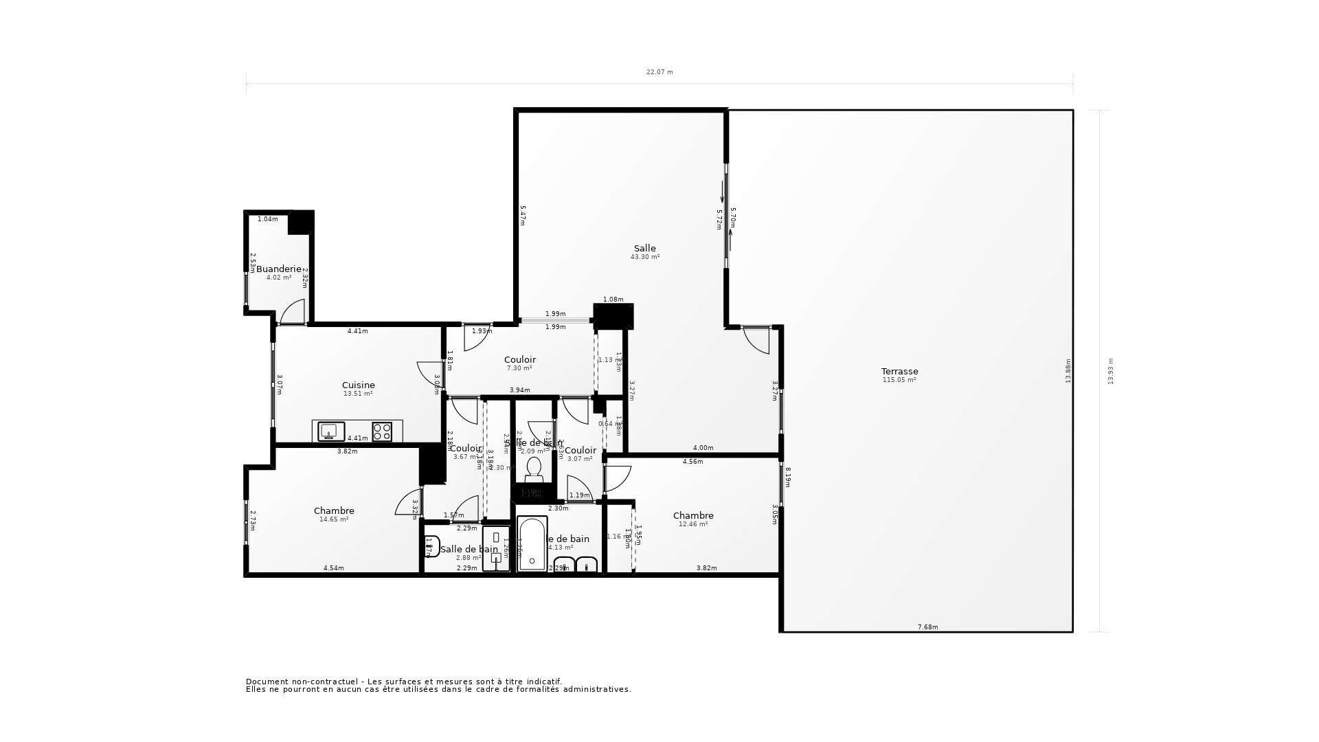 Vente Appartement FONTAINES SUR SAONE - 4 pièces - 106 m² - (69270)