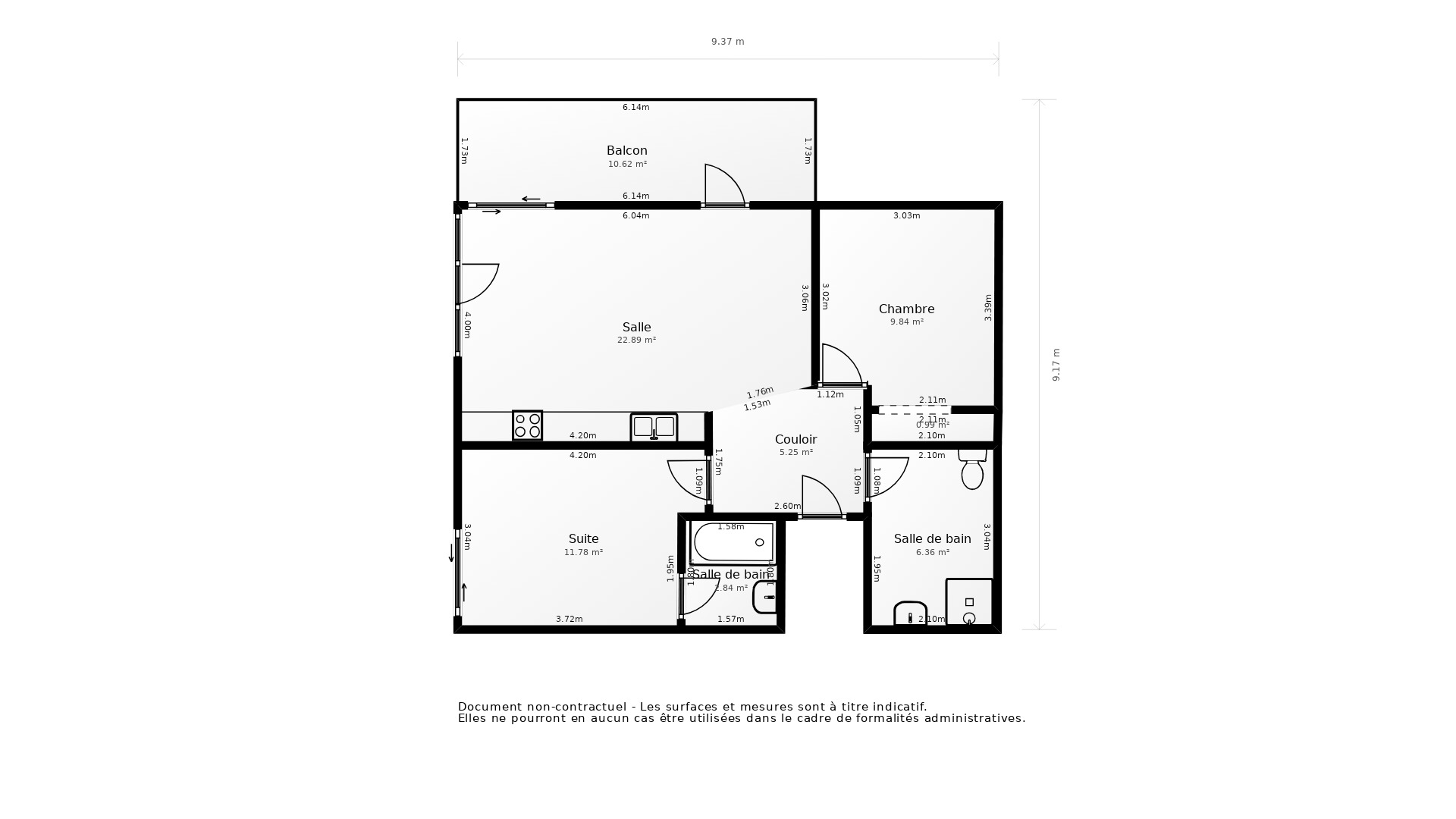 Vente Appartement TOURS - 3 pièces - 65,4 m² - (37100)