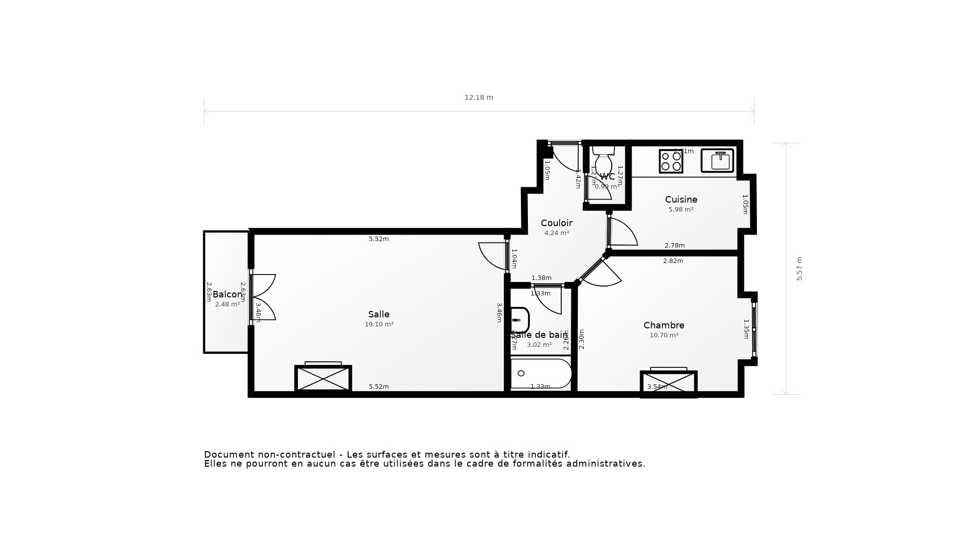 Vente Appartement VILLEURBANNE - 2 pièces - 47 m² - (69100)