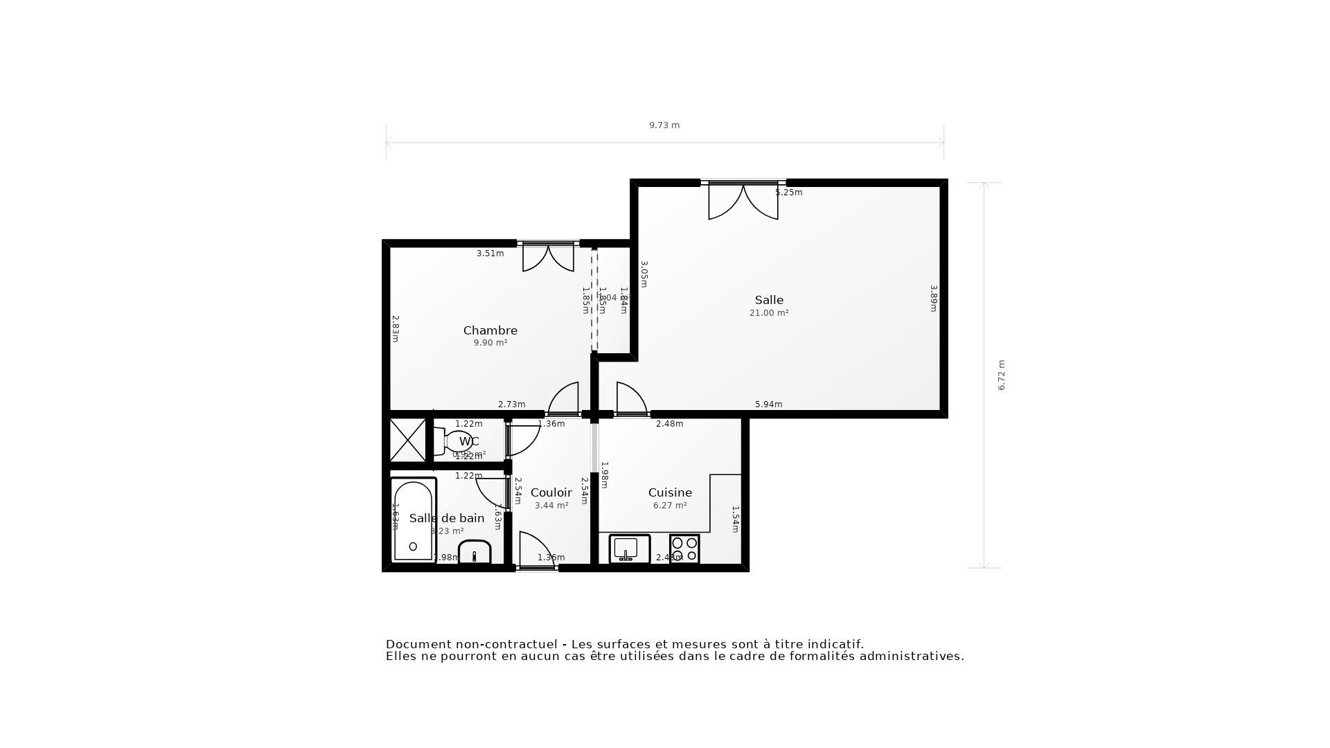 Vente Appartement GRADIGNAN - 2 pièces - 45 m² - (33170)