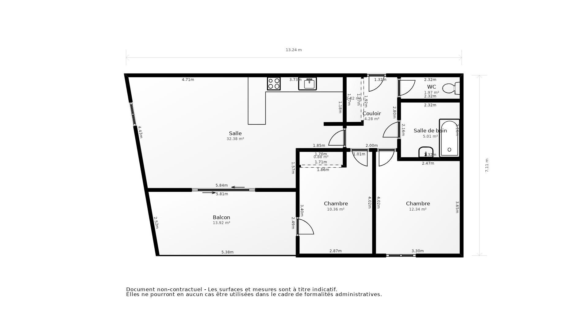 Vente Appartement ST JEAN DE VEDAS - 3 pièces - 65 m² - (34430)