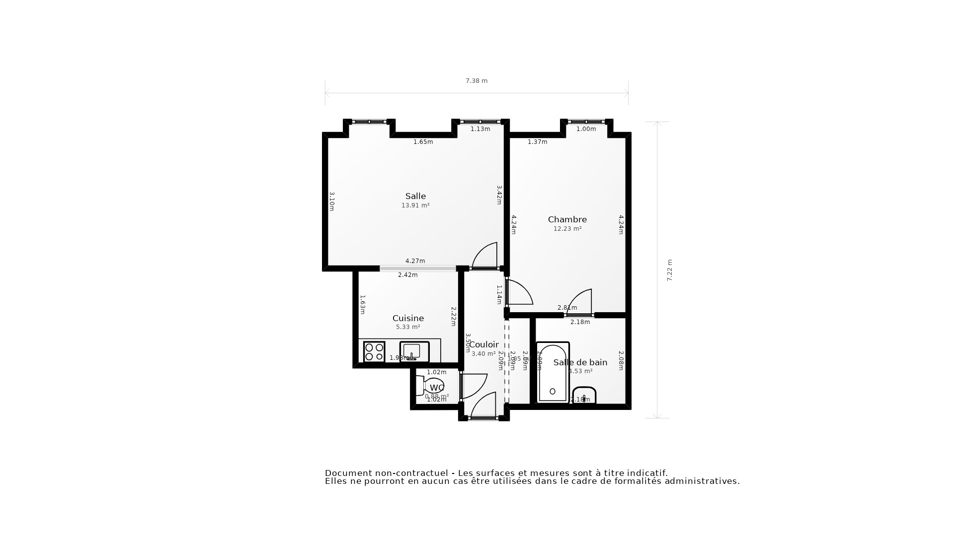 Vente Appartement LYON 07 - 2 pièces - 37 m² - (69007)