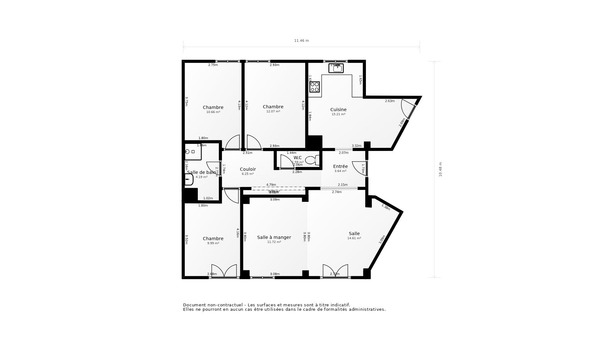 Vente Appartement LORIENT - 5 pièces - 92 m² - (56100)