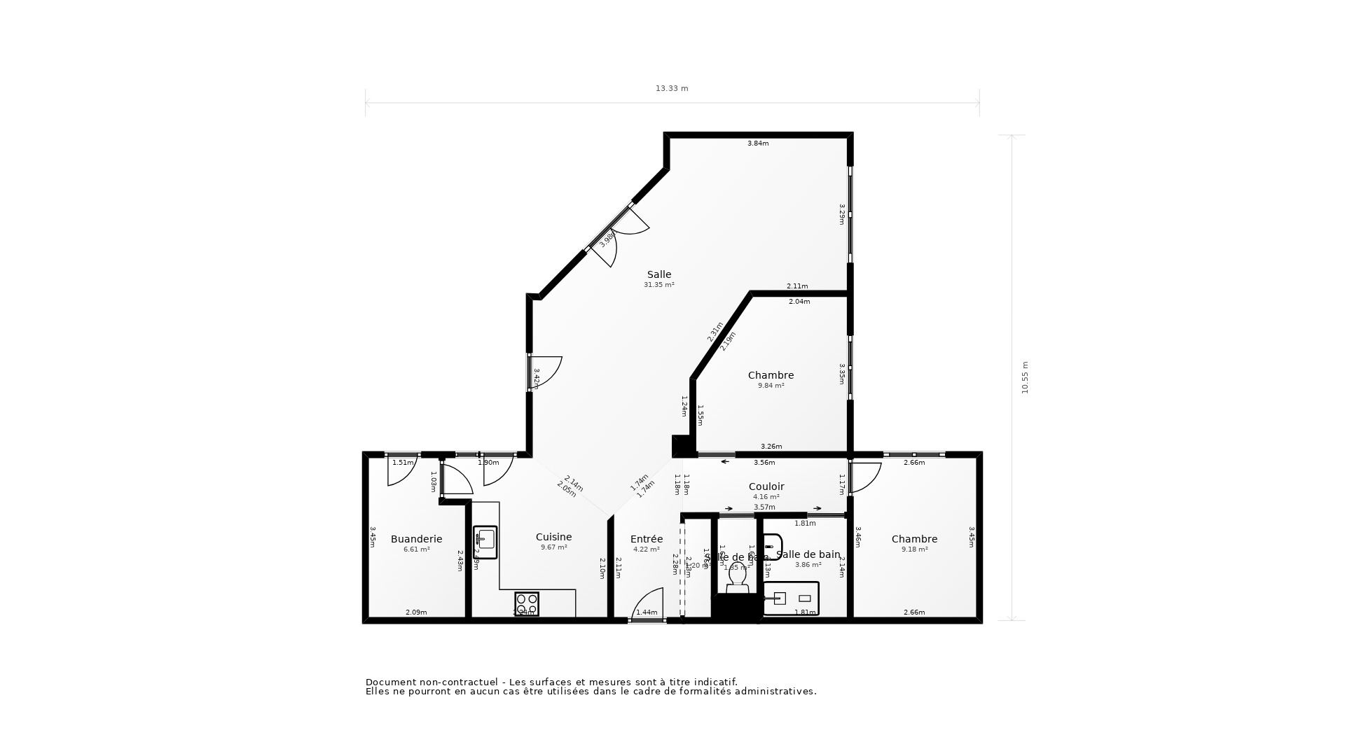 Vente Appartement ST HERBLAIN - 3 pièces - 77,5 m² - (44800)