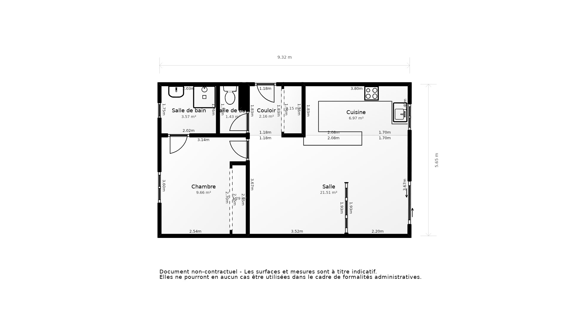 Vente Appartement ST VINCENT DE TYROSSE - 2 pièces - 48 m² - (40230)