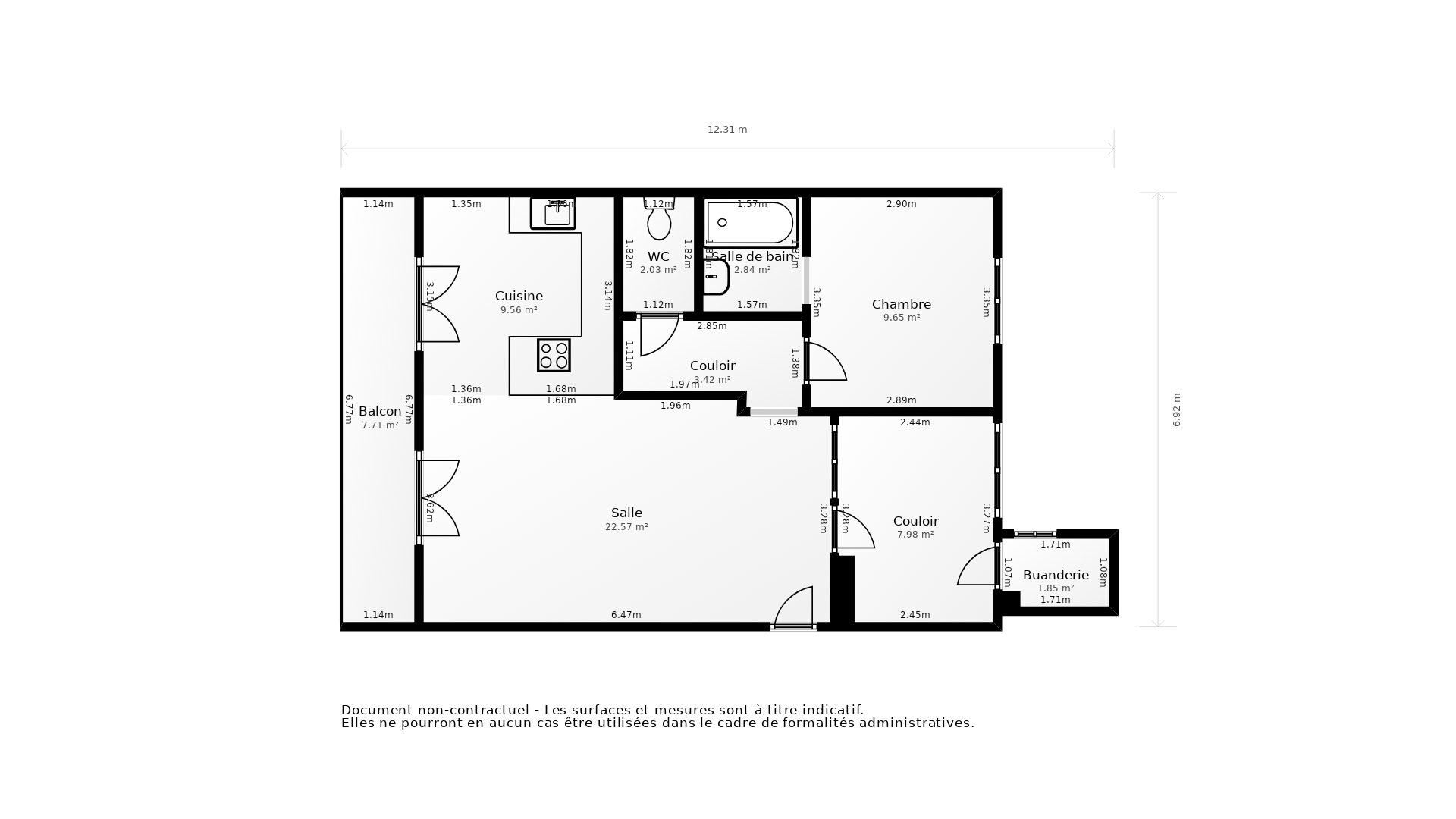Vente Appartement CALUIRE ET CUIRE - 3 pièces - 51,4 m² - (69300)